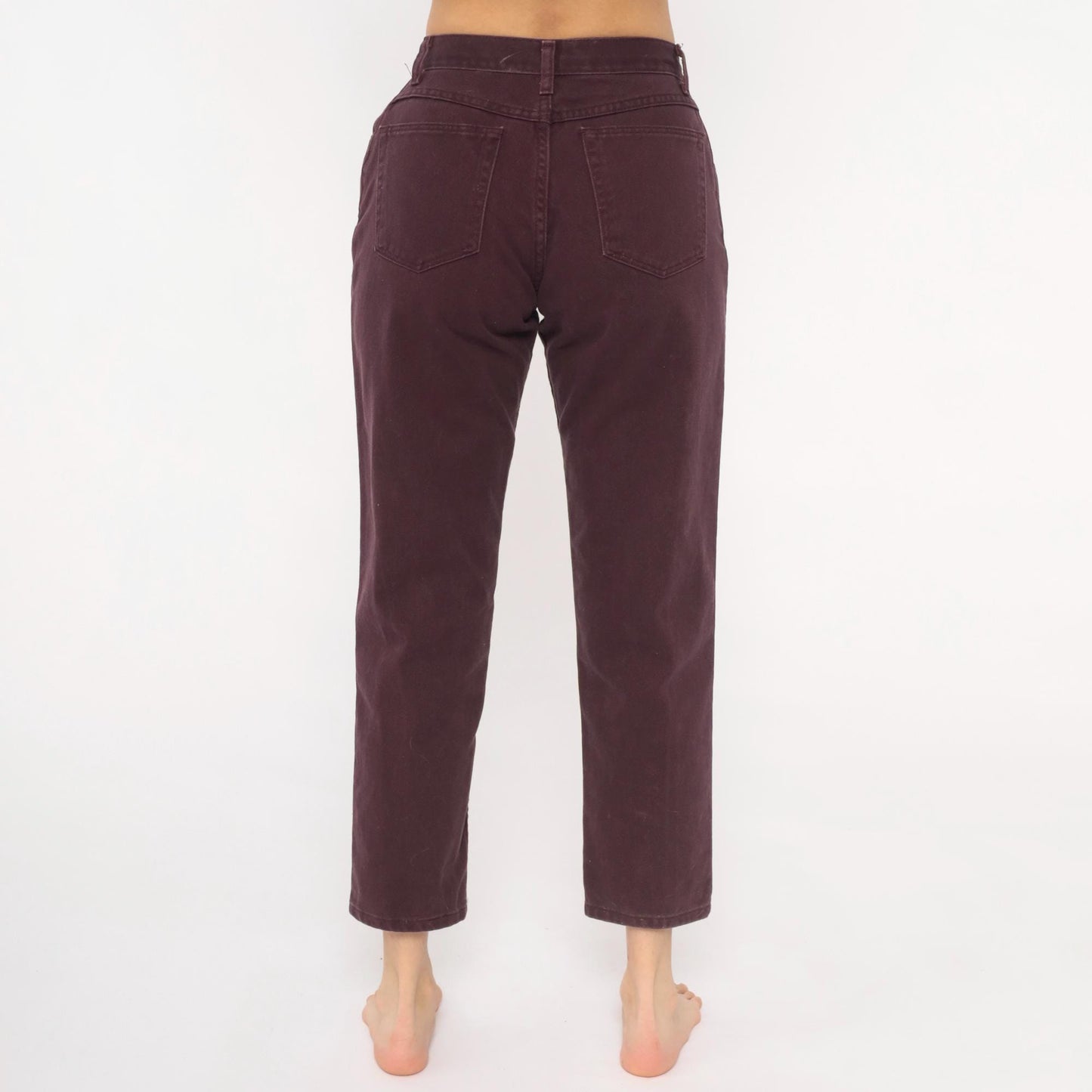 90s Wrangler High Waisted Jeans Plum Wine Purple Straight Leg Small S