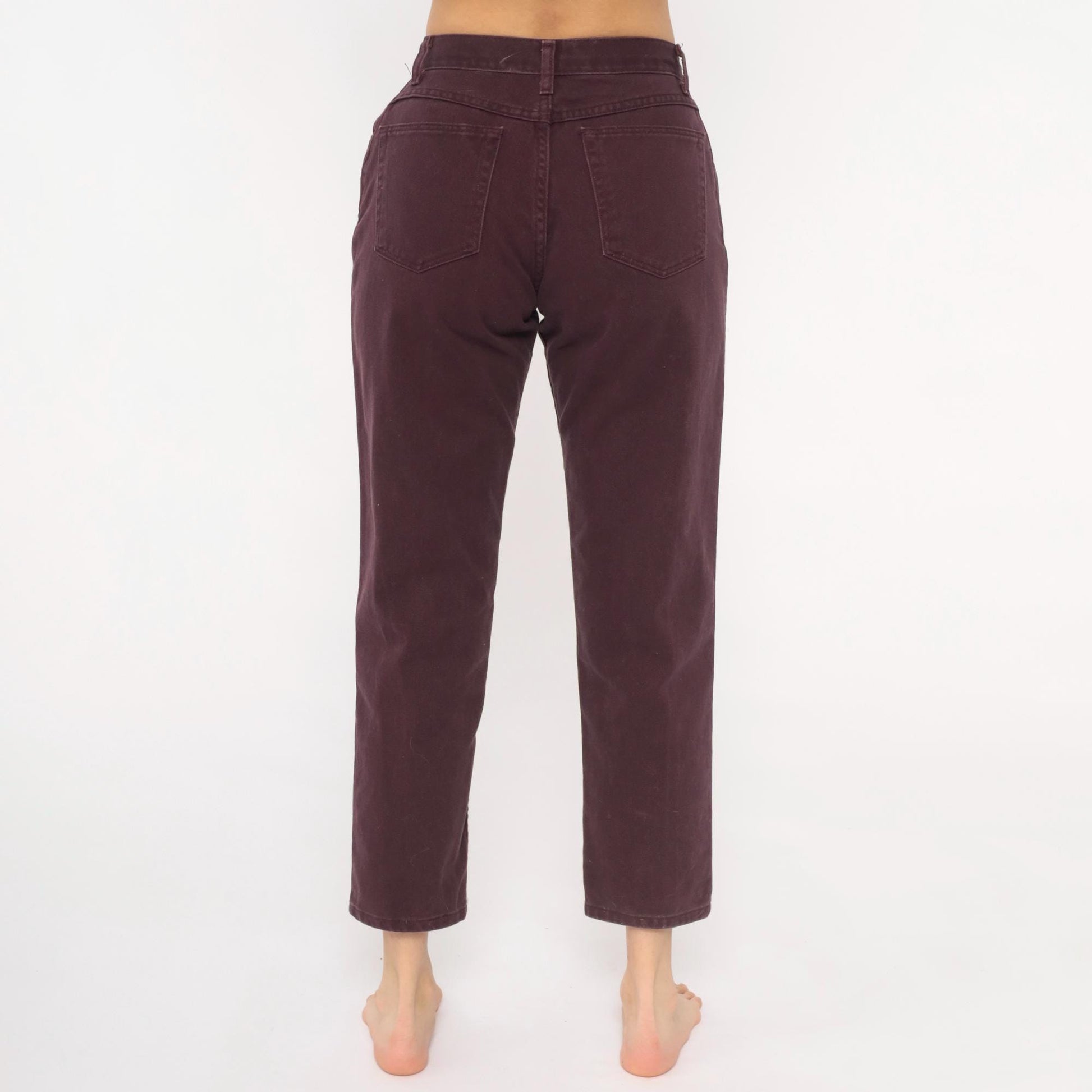 90s Wrangler High Waisted Jeans Plum Wine Purple Straight Leg Small S