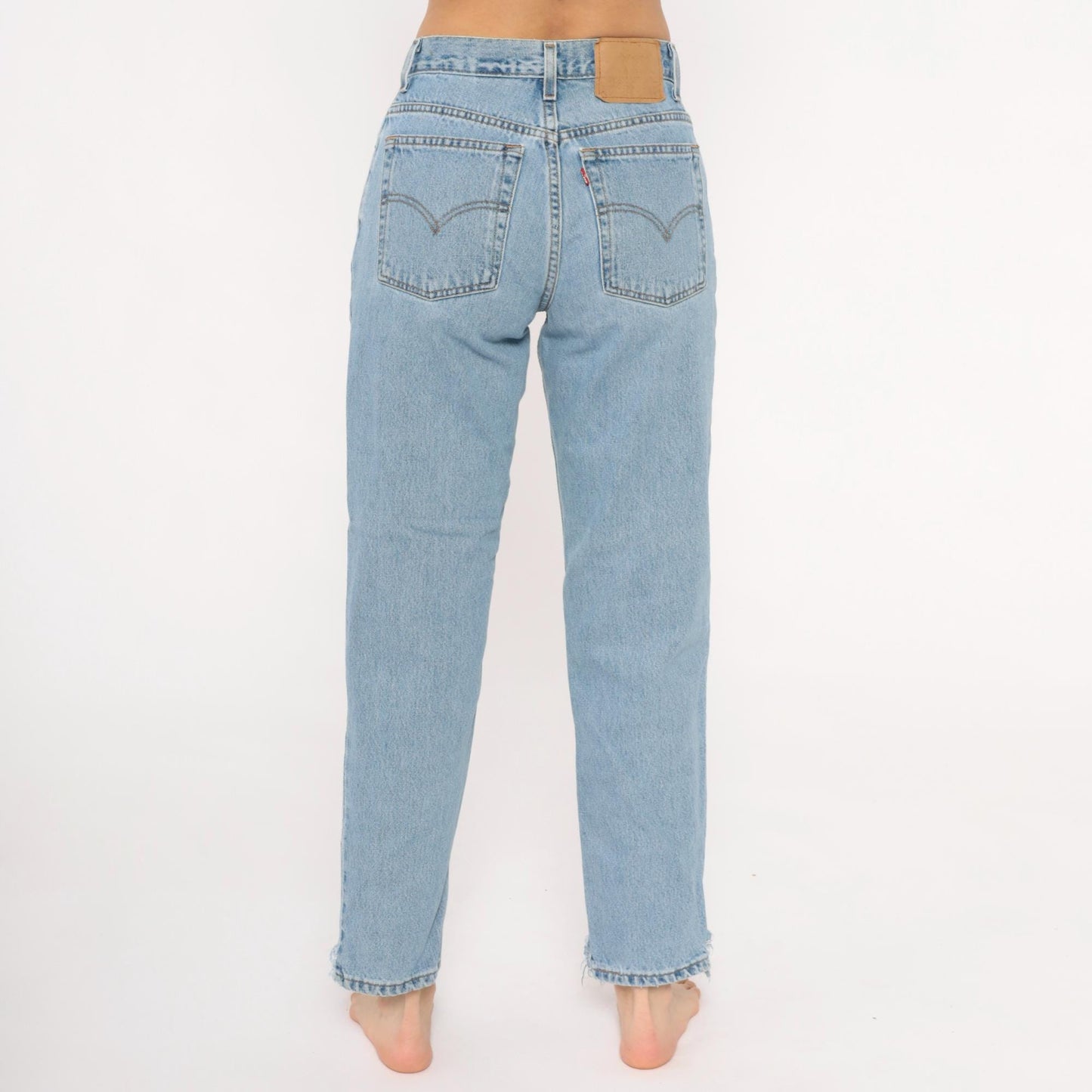 Levi's 550 Mom Jeans 2000s Light Wash High Rise Tapered Leg Small 29