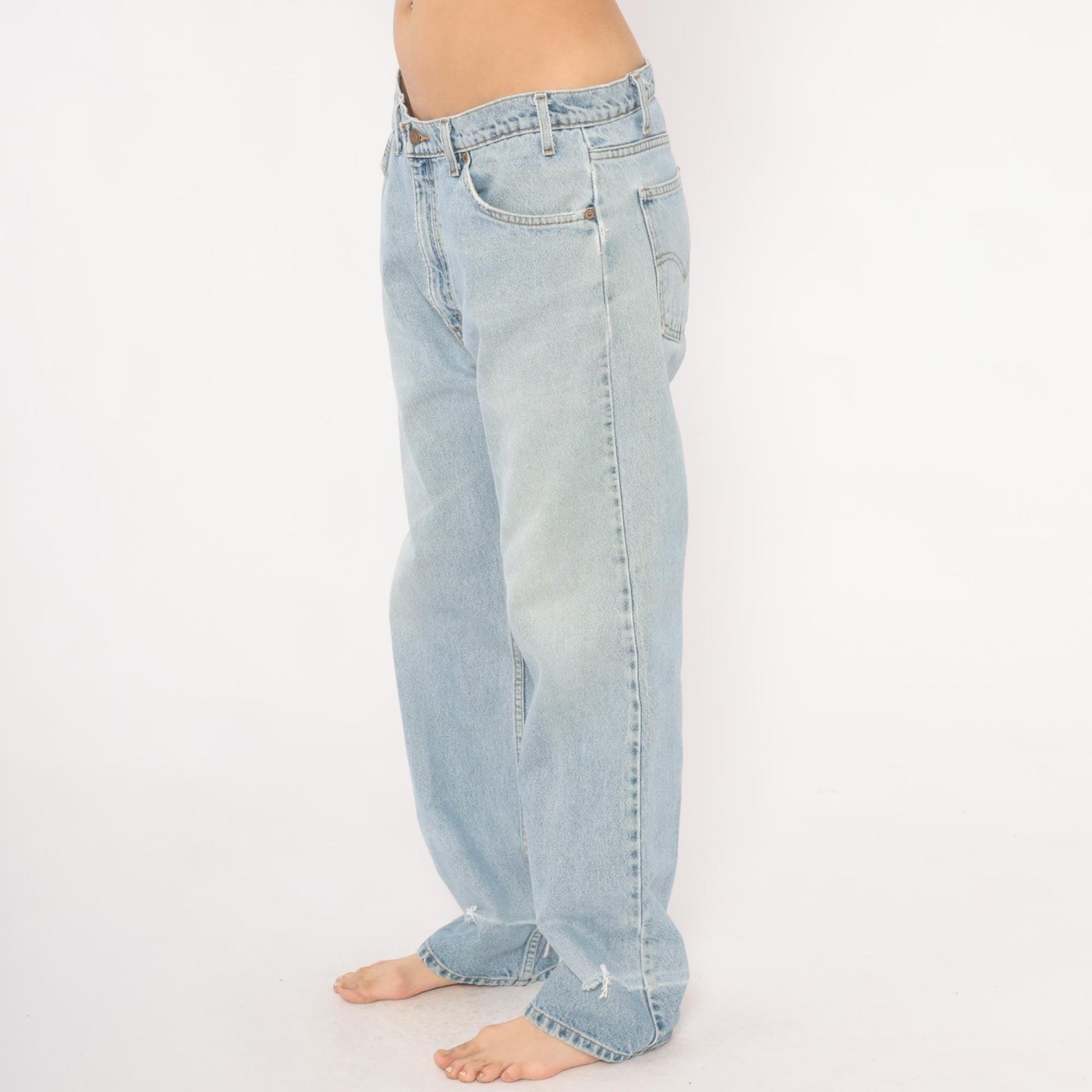 Levi's 505 Light Wash Jeans 2000s Straight Leg Denim Cotton W36 L30