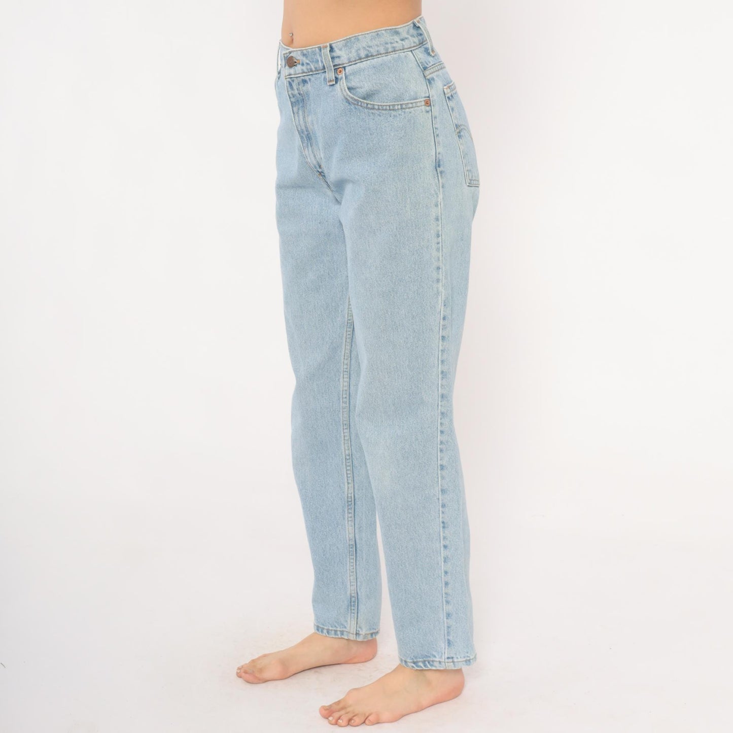Levi's 550 Mom Jeans Light Wash High Waist Relaxed Tapered Leg 10 Regular