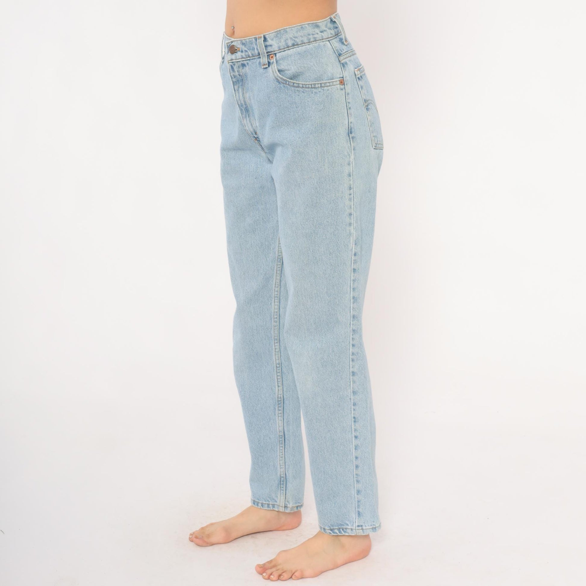 Levi's 550 Mom Jeans Light Wash High Waist Relaxed Tapered Leg 10 Regular