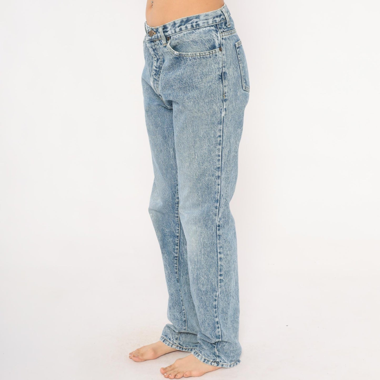 90s Georges Marciano Guess Acid Wash High Waisted Mom Jeans Blue 34