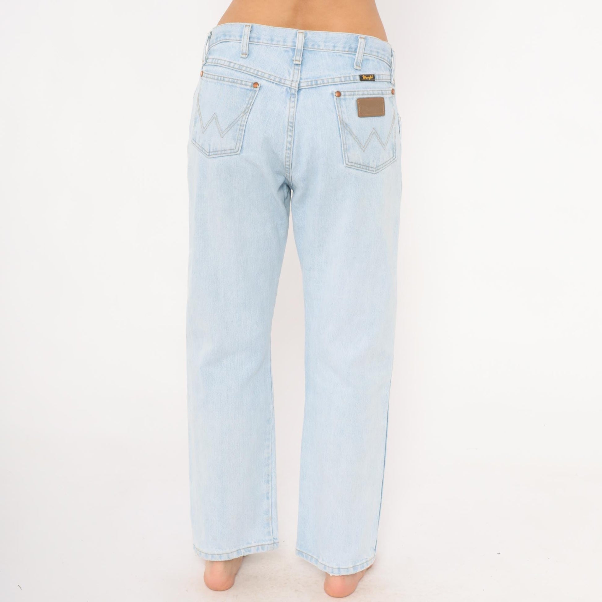 2000s Wrangler Light Wash Straight Leg High Rise Mom Jeans 34x30