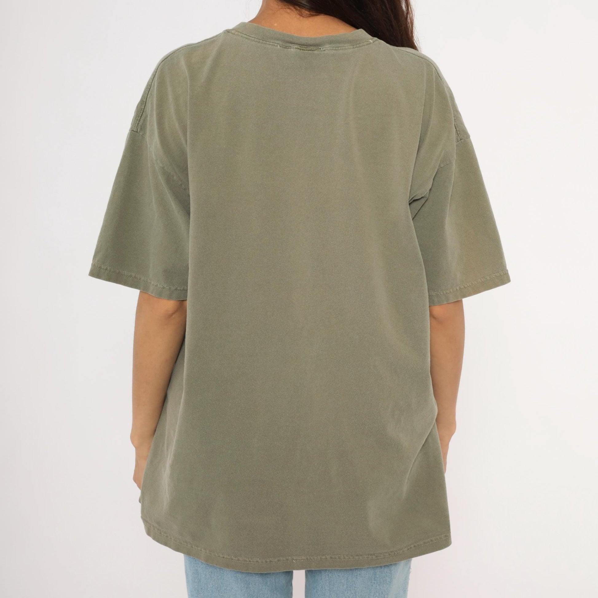 90s Hard Rock Cafe Las Vegas Olive Green Graphic Cotton Tee Extra Large XL