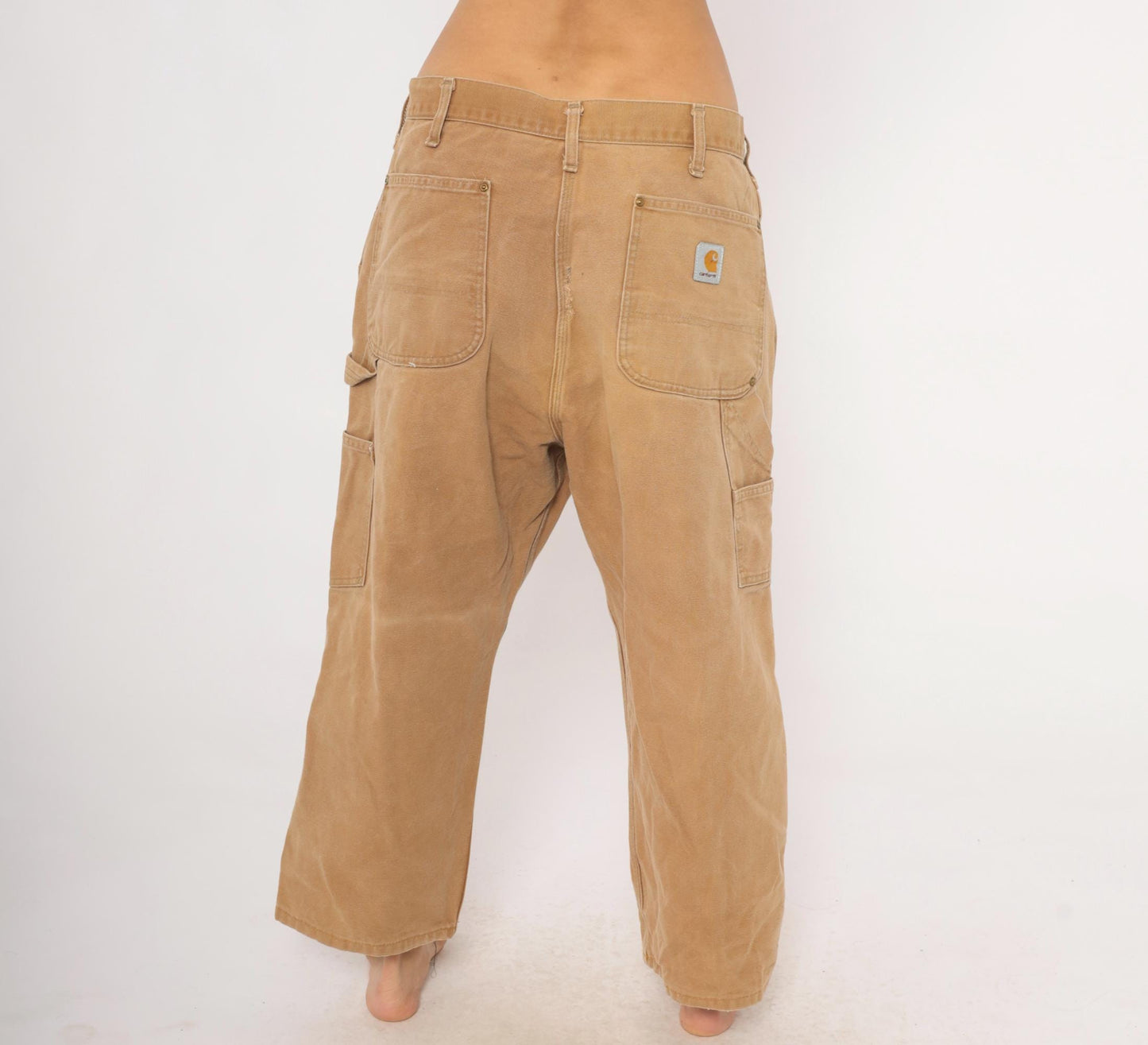 Carhartt Double Knee Carpenter Pants Tan Canvas Heavy Duty XXL