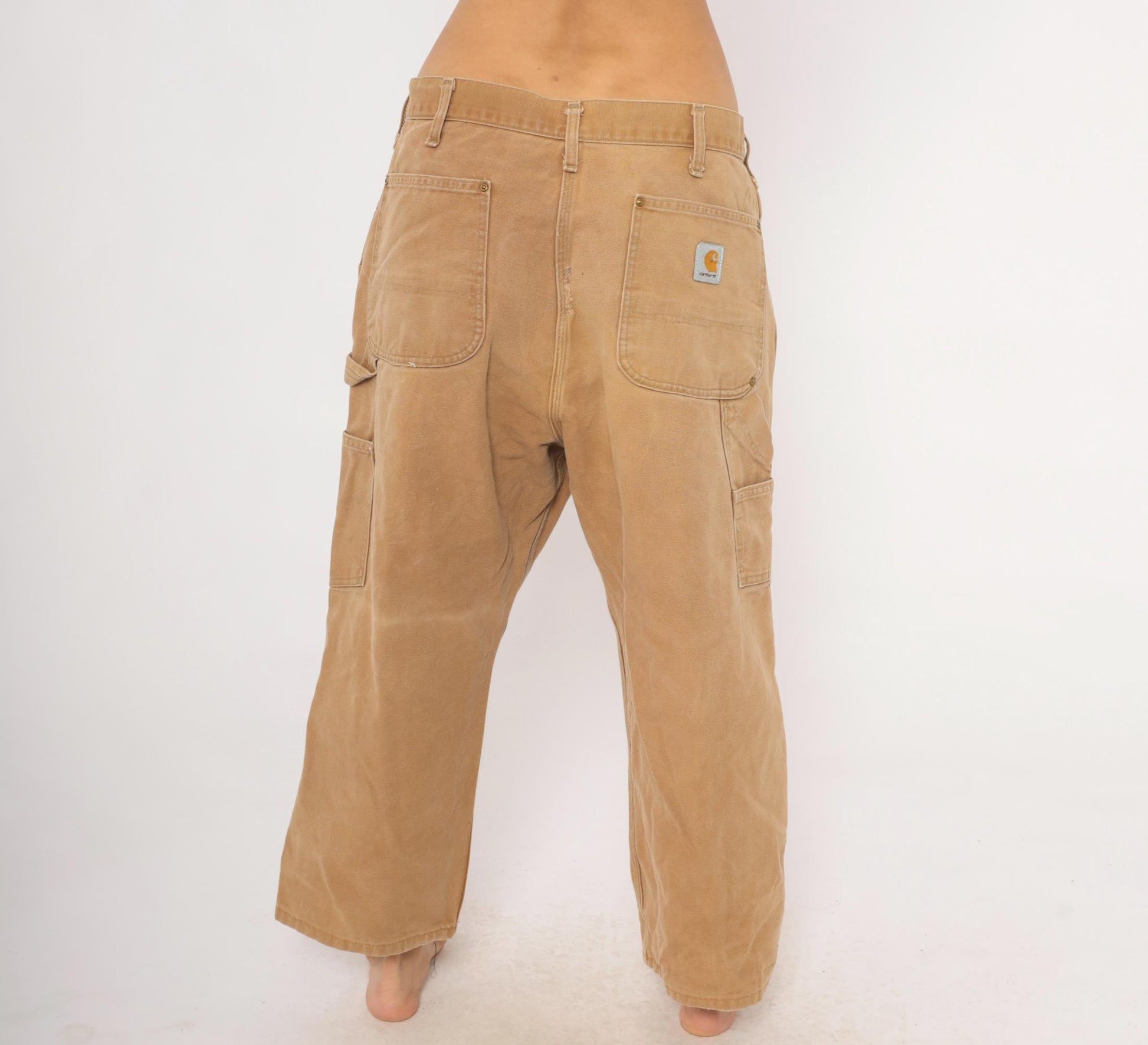Carhartt Double Knee Carpenter Pants Tan Canvas Heavy Duty XXL