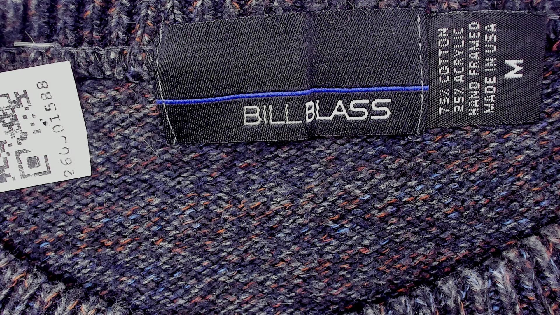 90s Bill Blass Patchwork Knit Sweater Brown Charcoal Colorblock Medium M