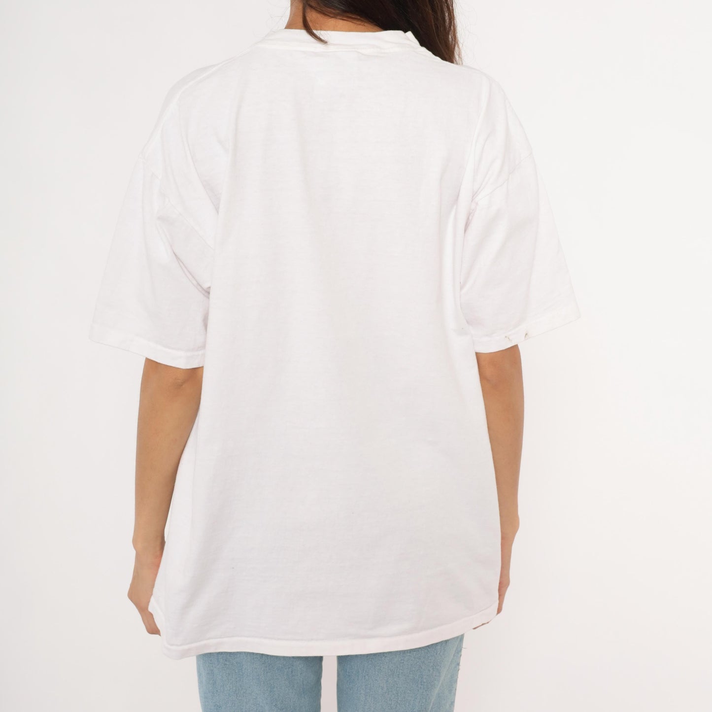 90s Oneita One In A Million DC 93 Crowd Graphic Tee White Cotton Extra Large XL