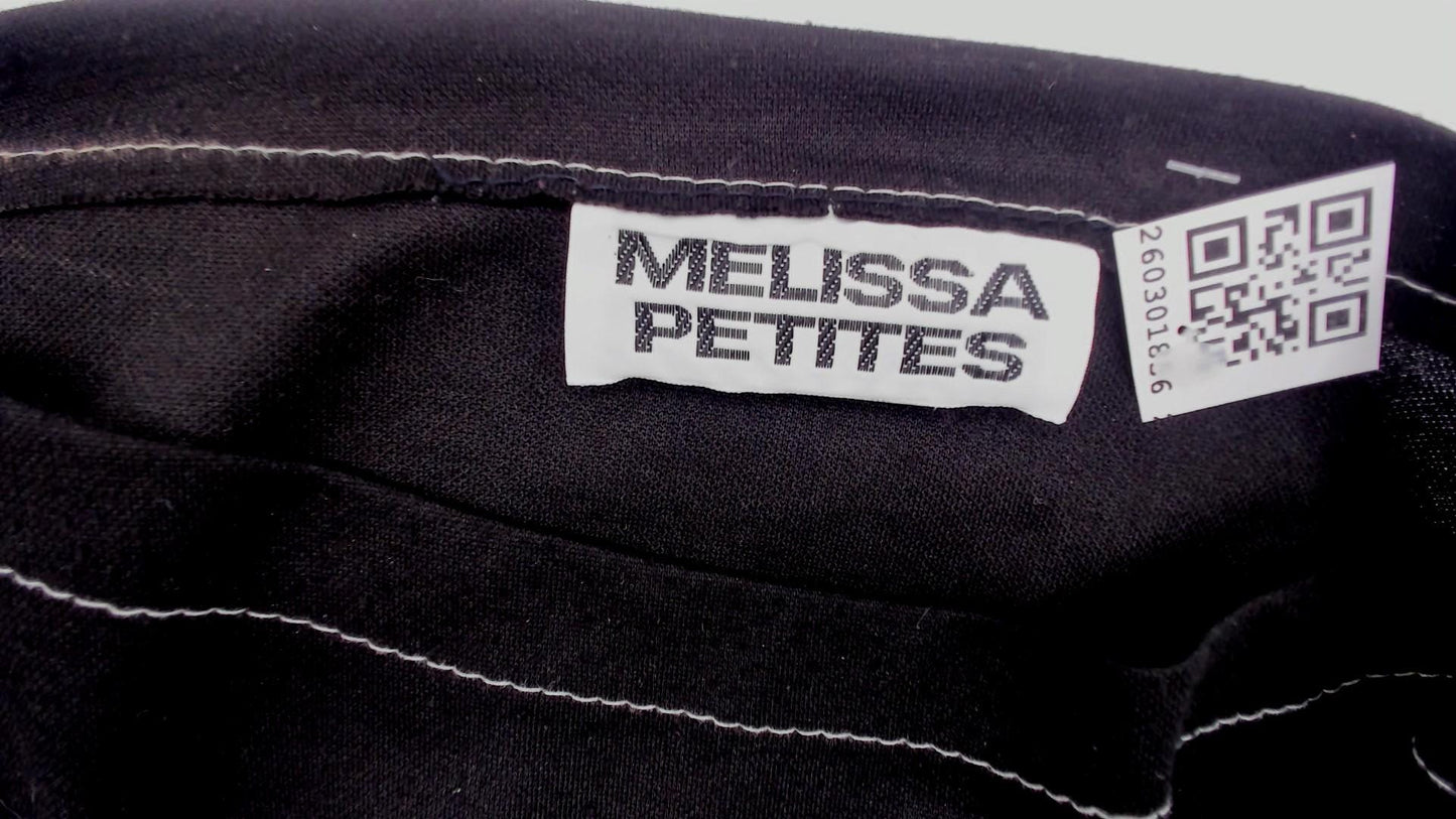 80s Melissa Petites Pinstripe Linen Knee-Length Skirt Cream Small S