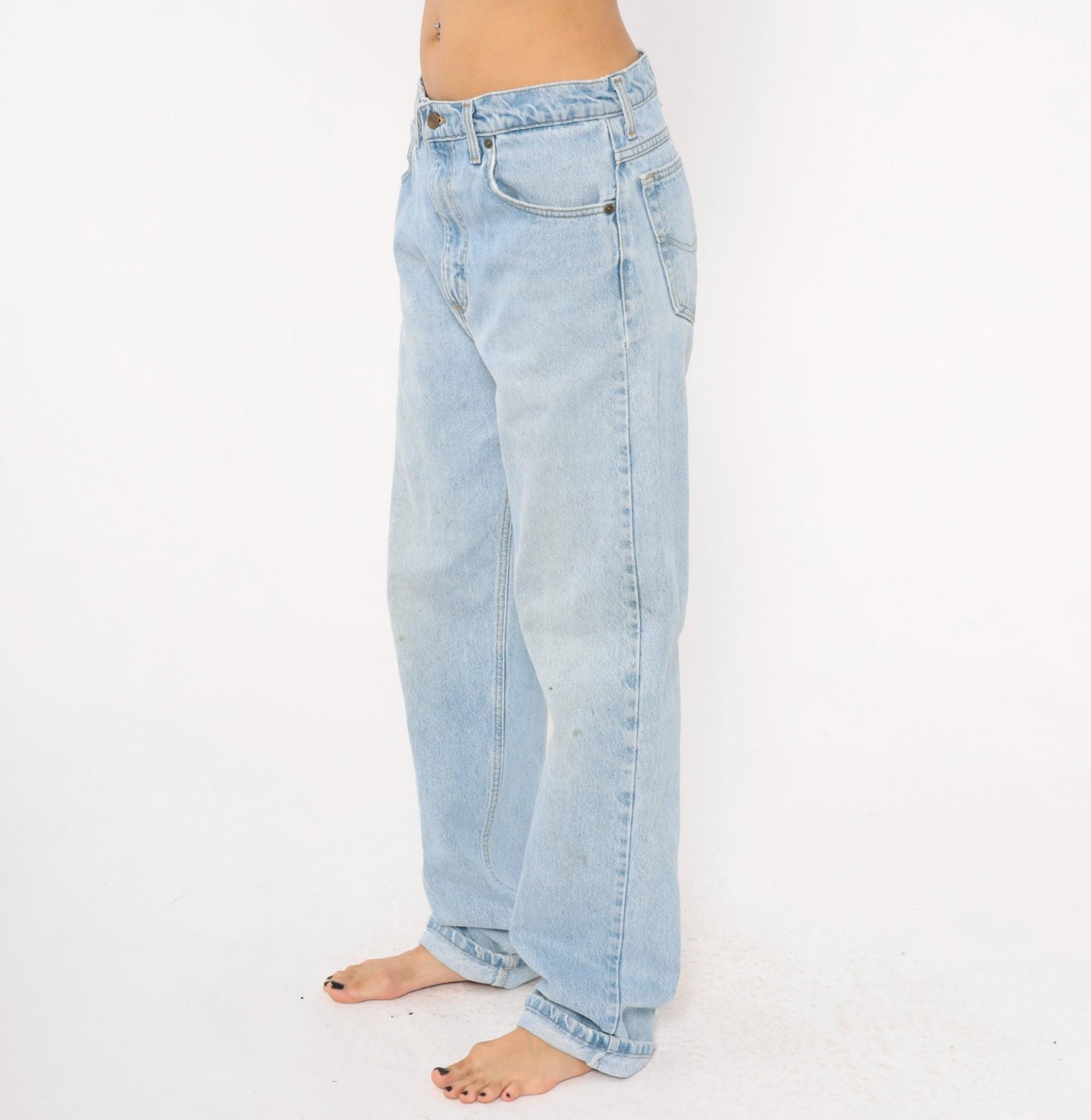 Y2K Carhartt Light Wash Straight Leg Jeans Cotton Denim 34x36