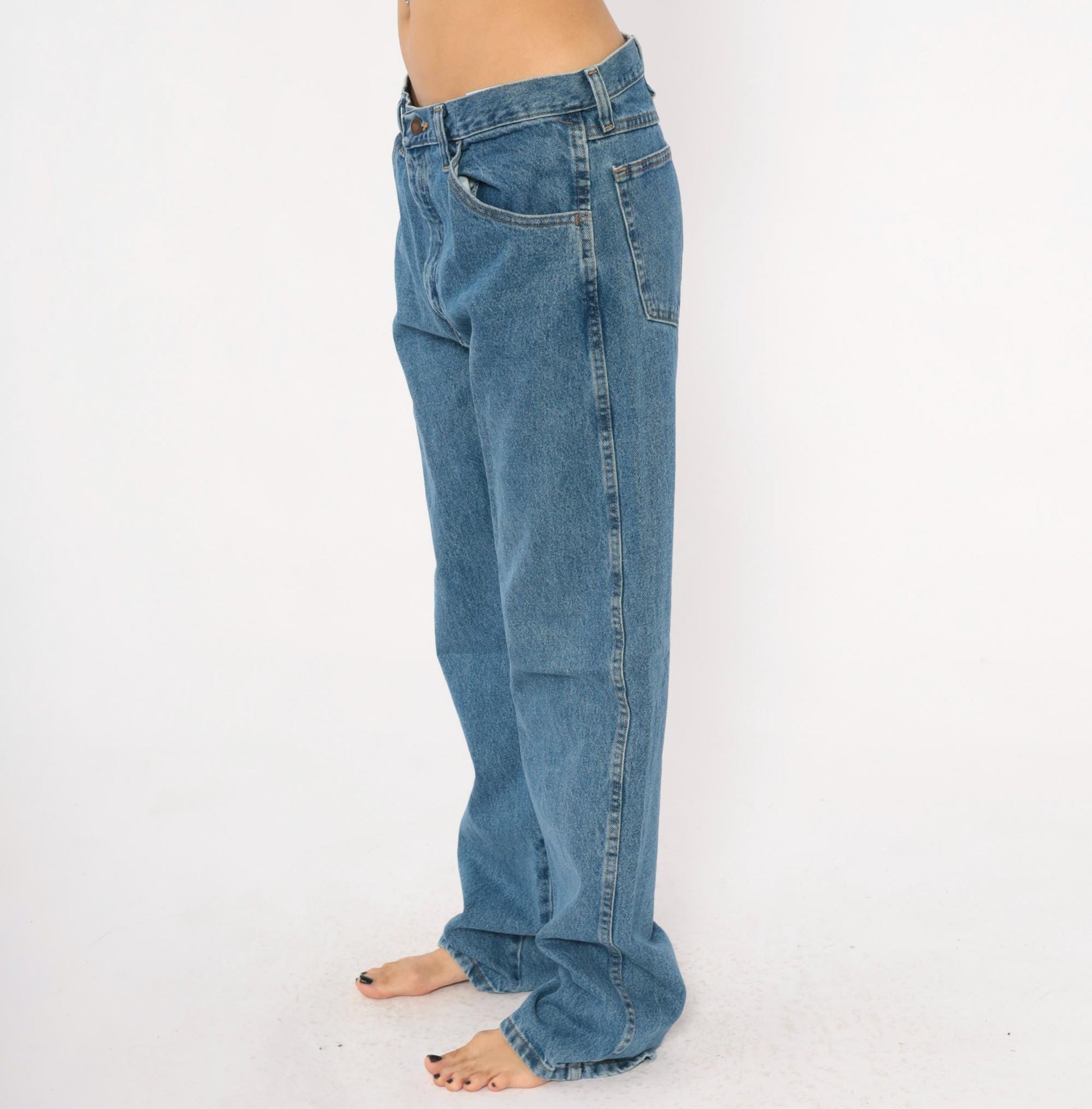 Rustler Straight Leg Jeans 2000s Medium Wash Cotton Denim Large L
