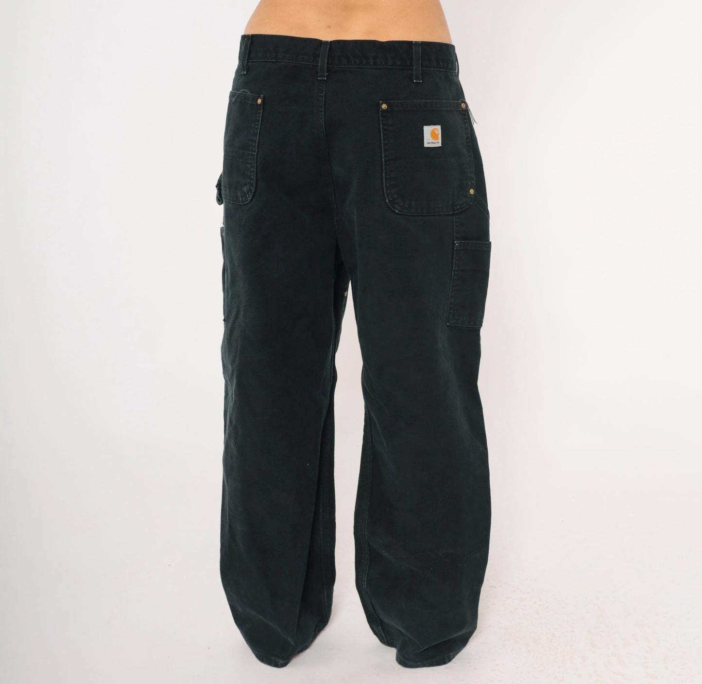 Carhartt Double Knee Canvas Carpenter Pants Black 38x29