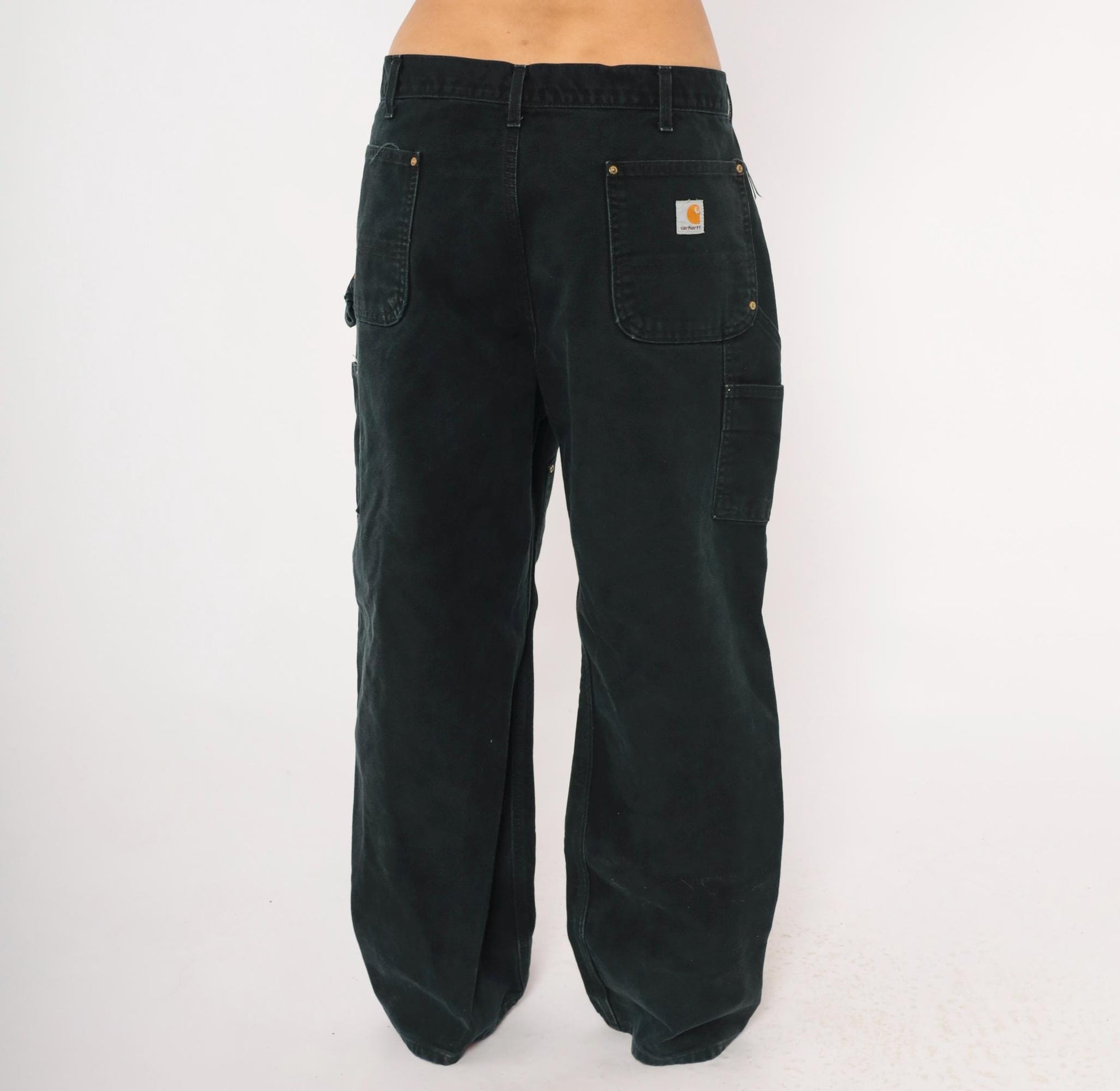 Carhartt Double Knee Canvas Carpenter Pants Black 38x29