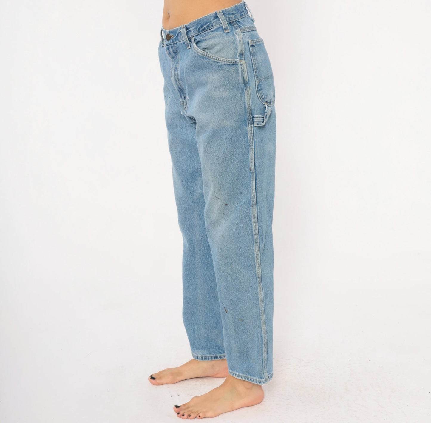 Dickies Carpenter Jeans 2000s Light Wash Straight Leg Workwear Denim Medium M