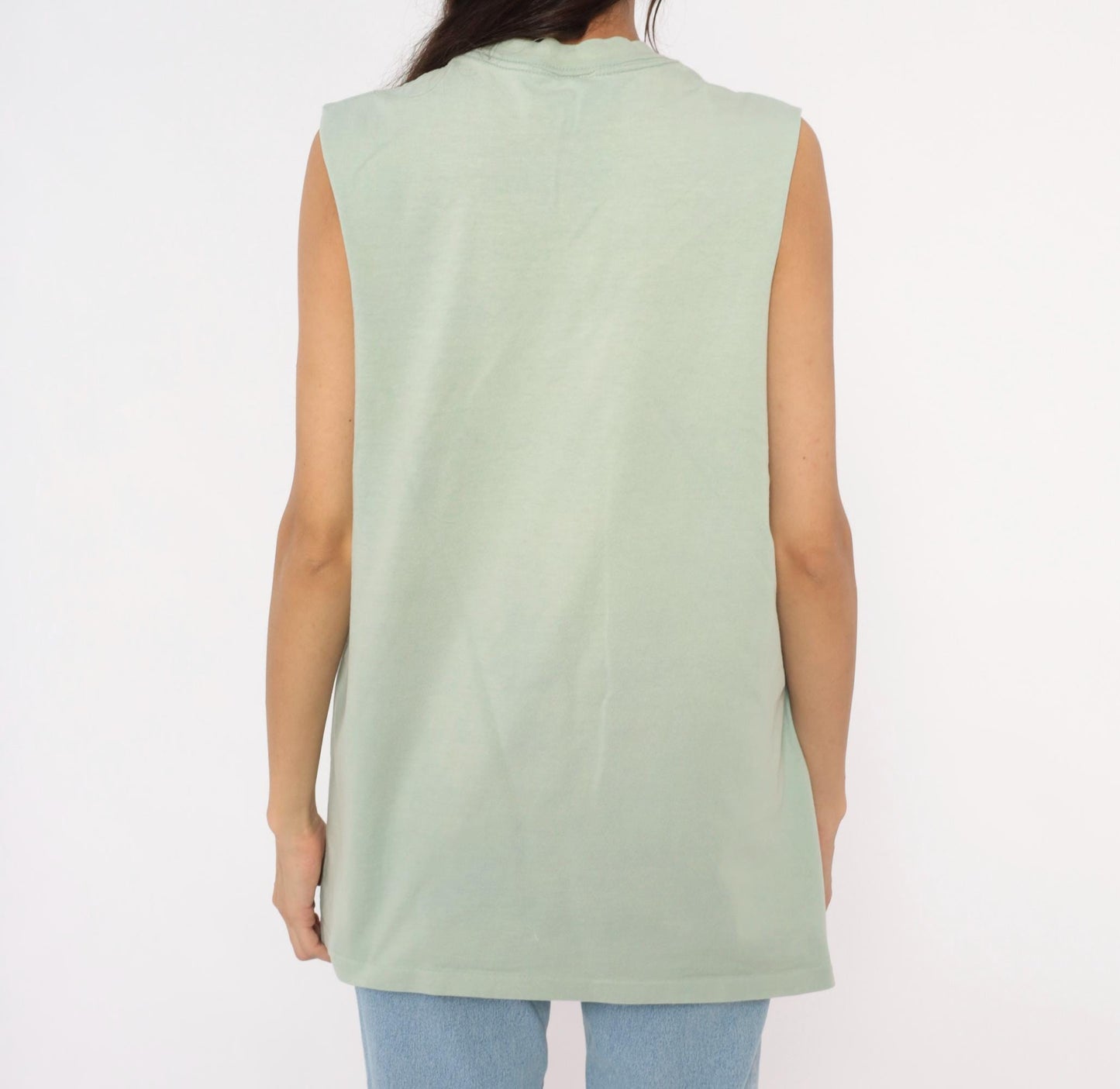 90s Anvil Sedona Arizona Sage Green Cotton Tank Top Graphic Mountain Tree Extra Large XL