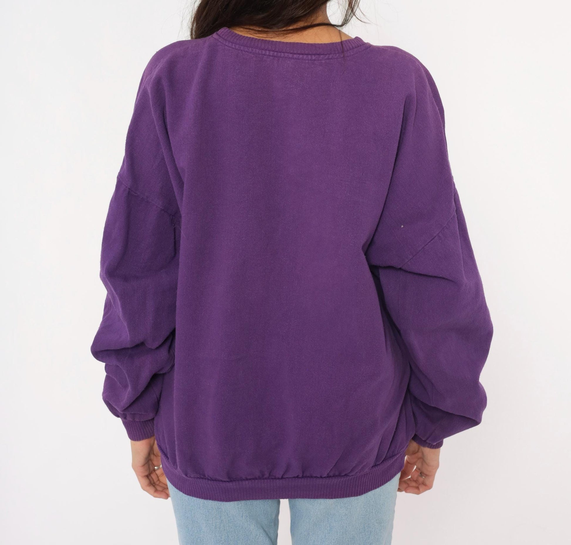 90s Crazy Shirt San Francisco Shark Colorblock Sweatshirt Purple Medium