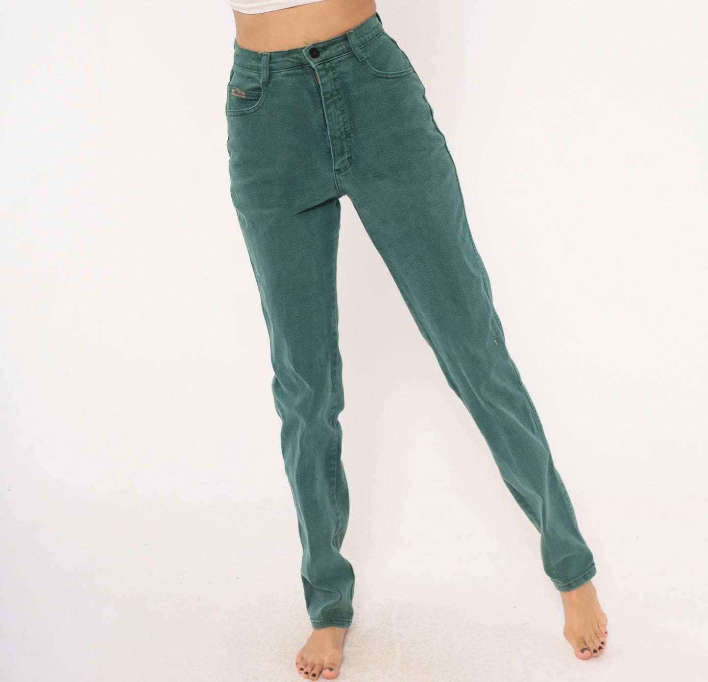 Y2K Roper Sage Green High Rise Straight Leg Jeans Extra Small XS
