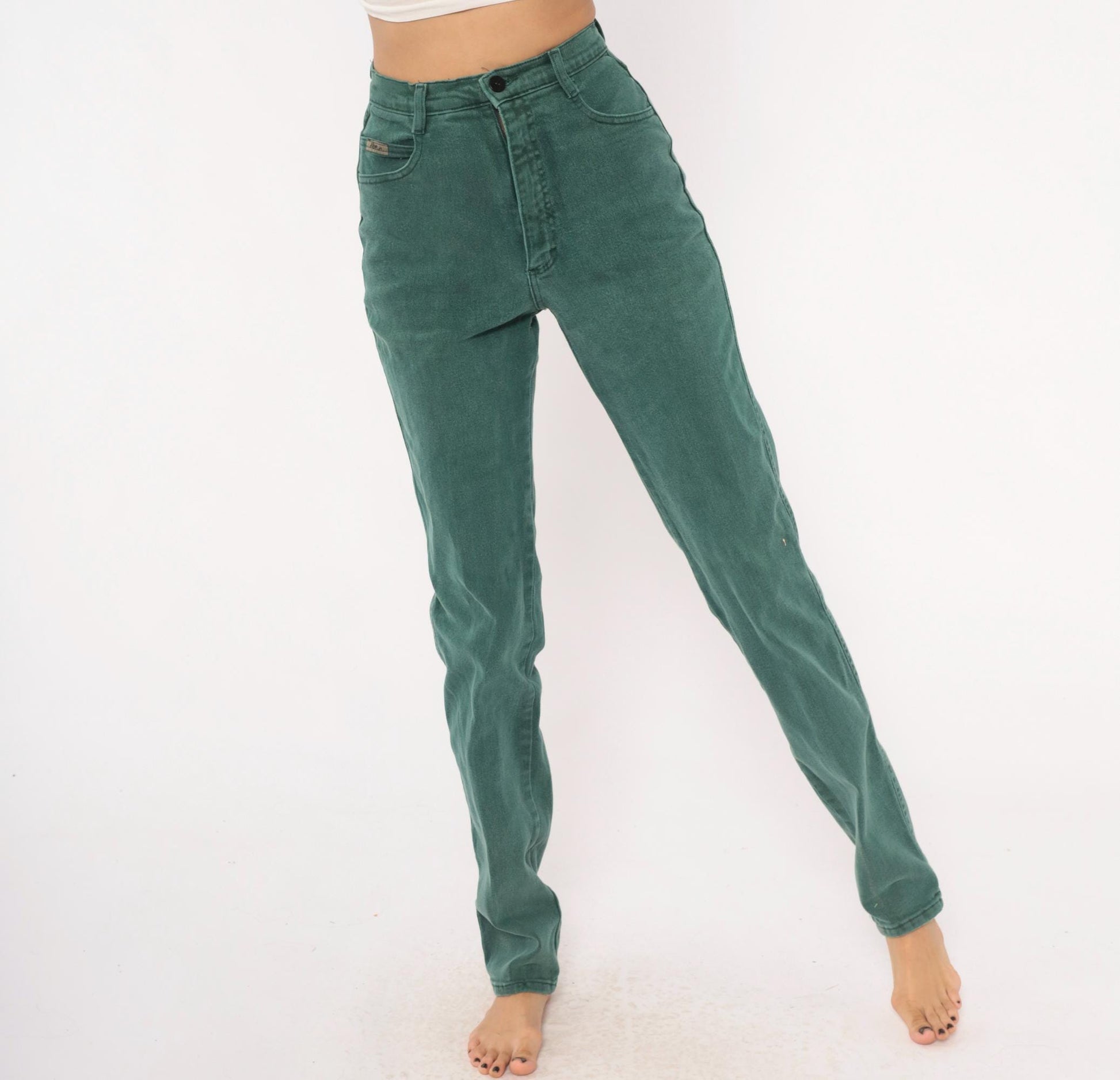 Y2K Roper Sage Green High Rise Straight Leg Jeans Extra Small XS