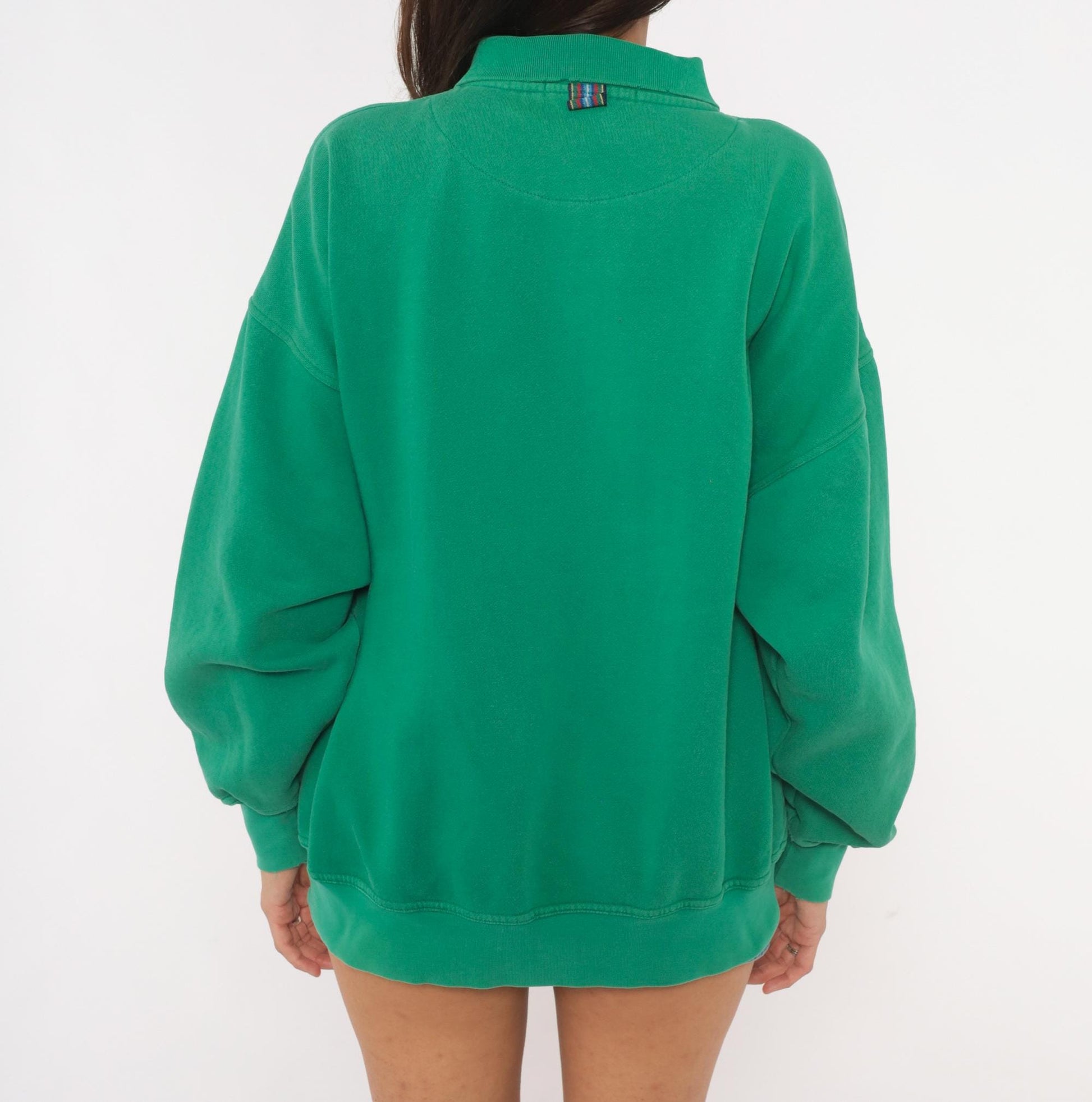 90s Pringle Sports Golf Polo Sweatshirt Green Embroidered Collared Large L