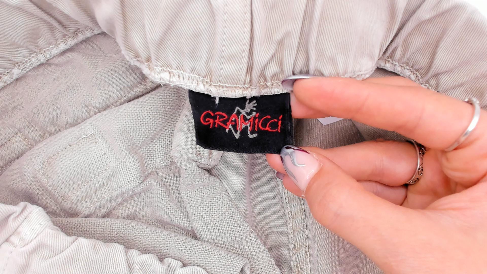 90s Gramicci Climbing Shorts Khaki Cotton Buckle Belt Large L