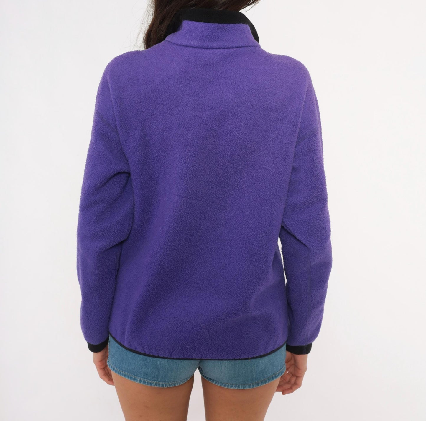 90s REI Purple Fleece Jacket Full Zip Colorblock Medium M