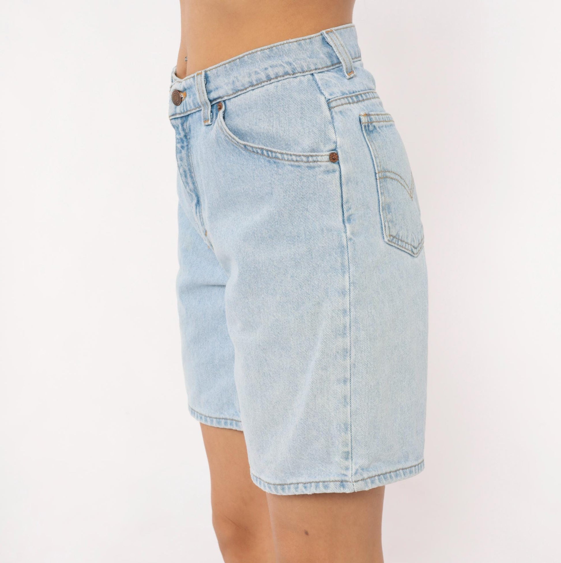 90s Levi's 950 Light Wash Denim Shorts High Rise Cotton Medium