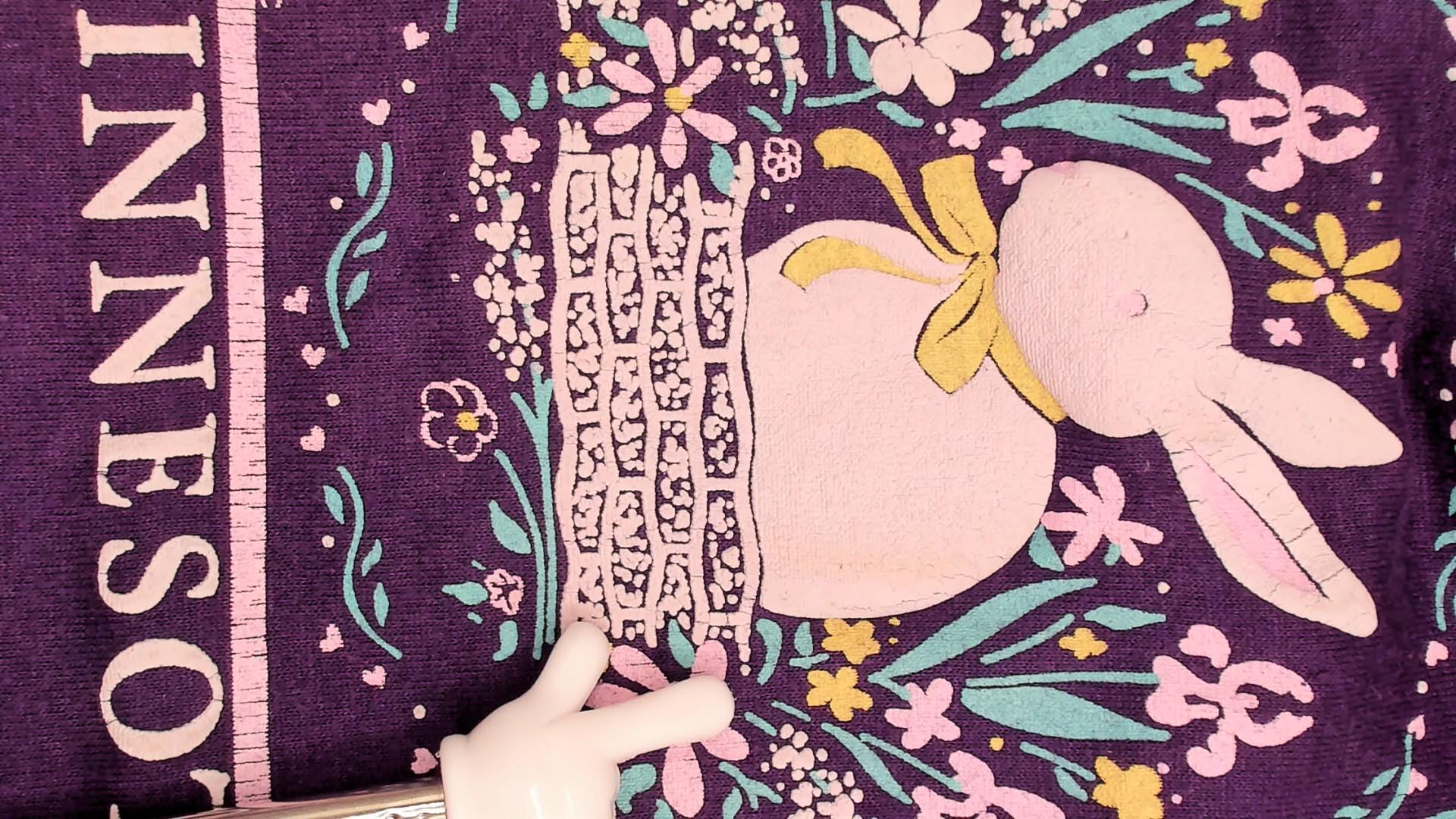 90s Nisswa Minnesota Bunny Graphic Tee Purple Cotton Jerzees Extra Small