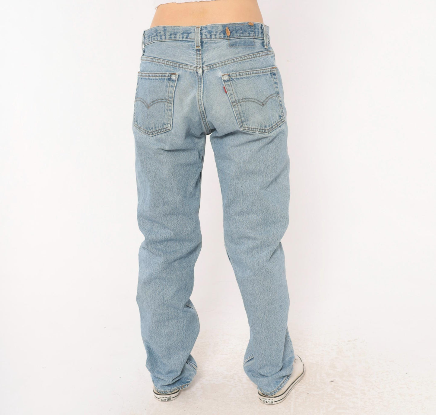 90s Levi's 501 Light Wash Straight Leg High Waist Jeans Medium