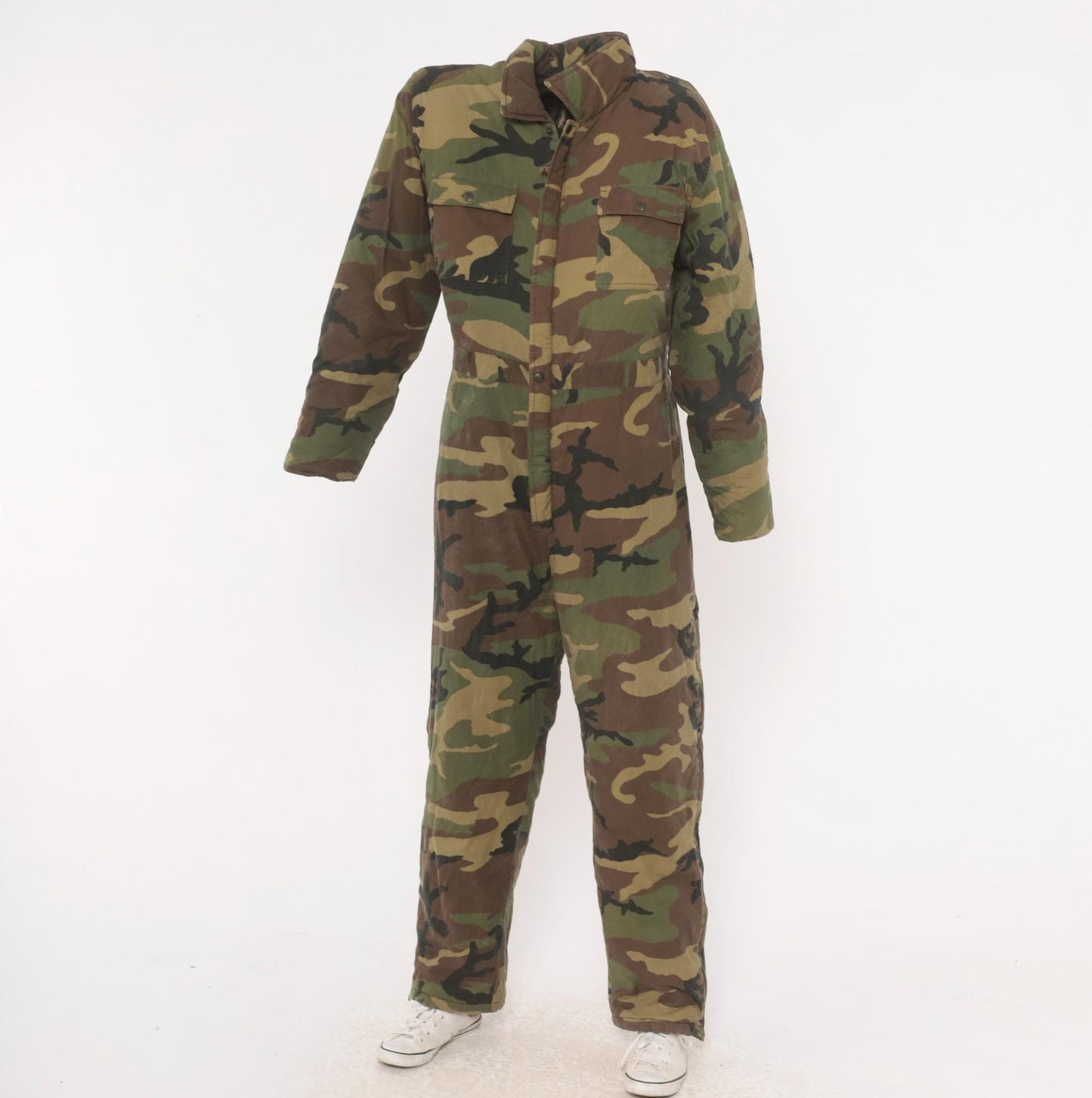 90s Tall Timber Woodland Camo Coveralls Cotton Jumpsuit Extra Large XL