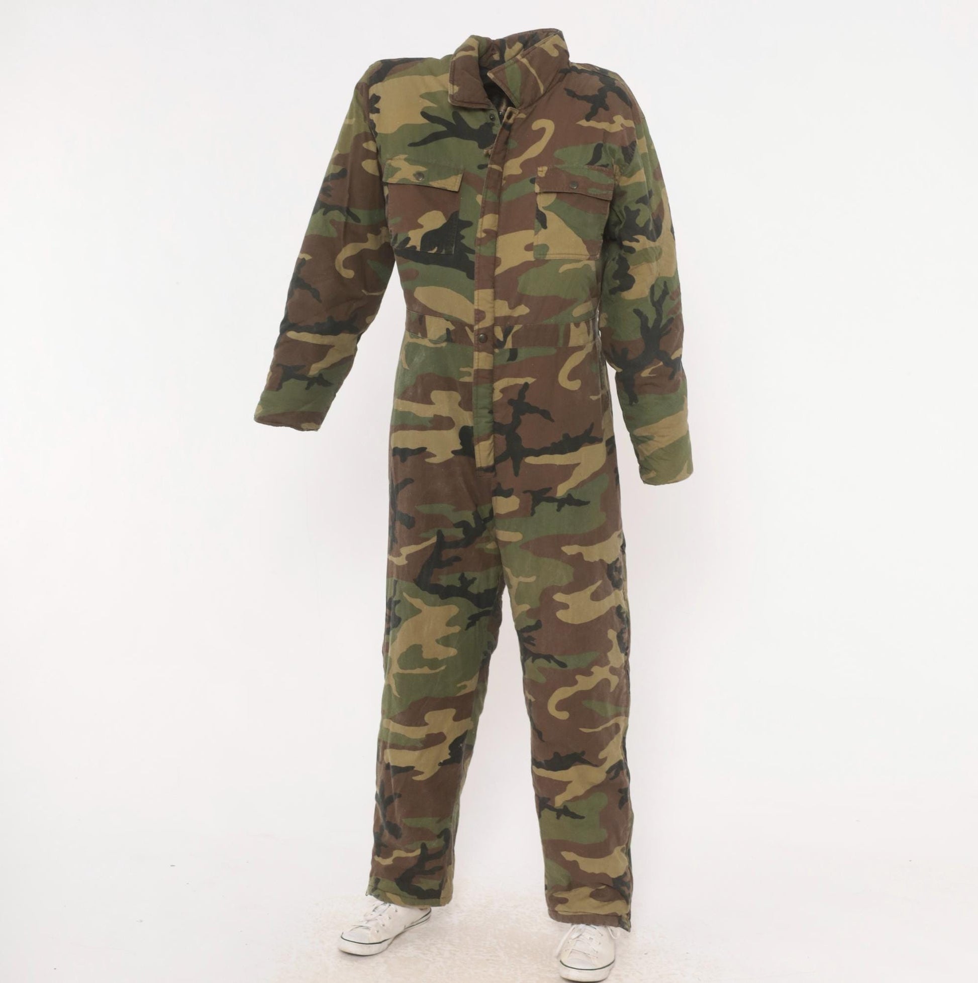 90s Tall Timber Woodland Camo Coveralls Cotton Jumpsuit Extra Large XL