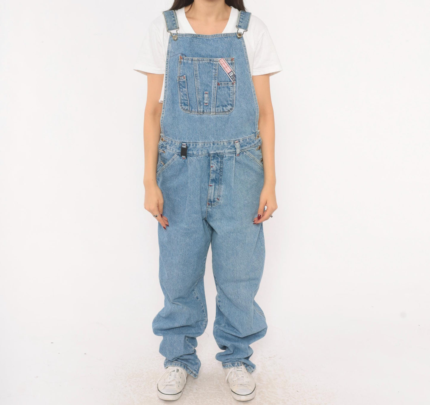 90s Union Bay Denim Overalls Light Wash Bib Front Cotton Medium