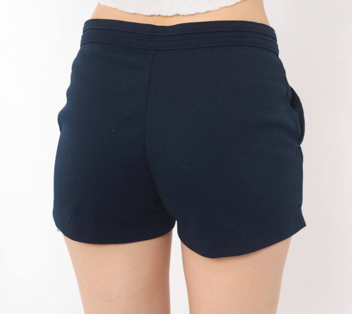 80s Sergio Tacchini Navy Athletic Shorts Embroidered Logo Small S