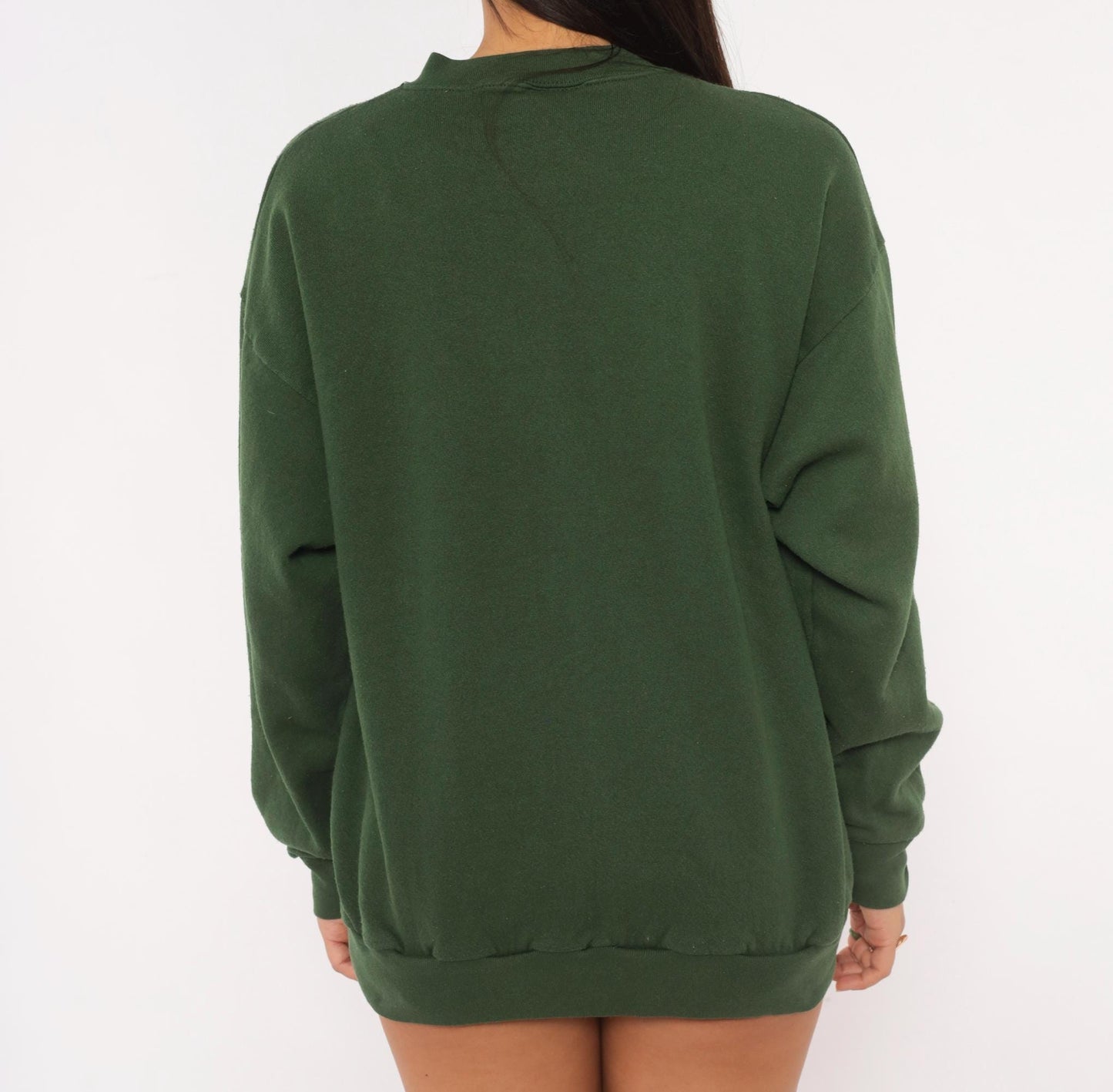 90s Tultex Wilderness Angler Embroidered Fish Sweatshirt Olive Green Large L