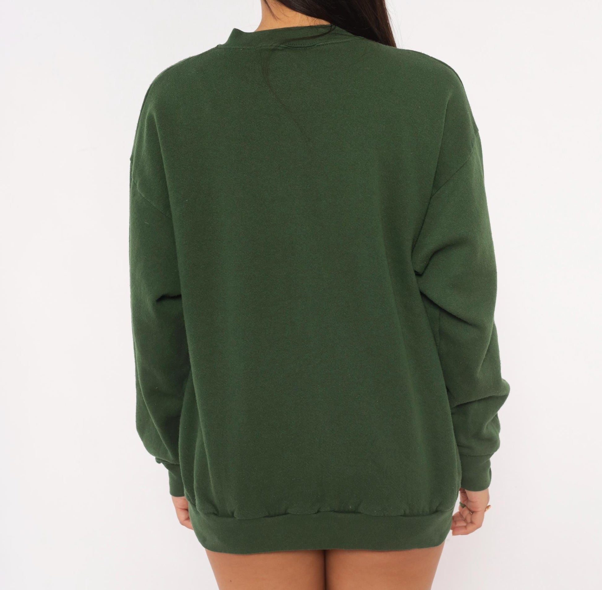 90s Tultex Wilderness Angler Embroidered Fish Sweatshirt Olive Green Large L