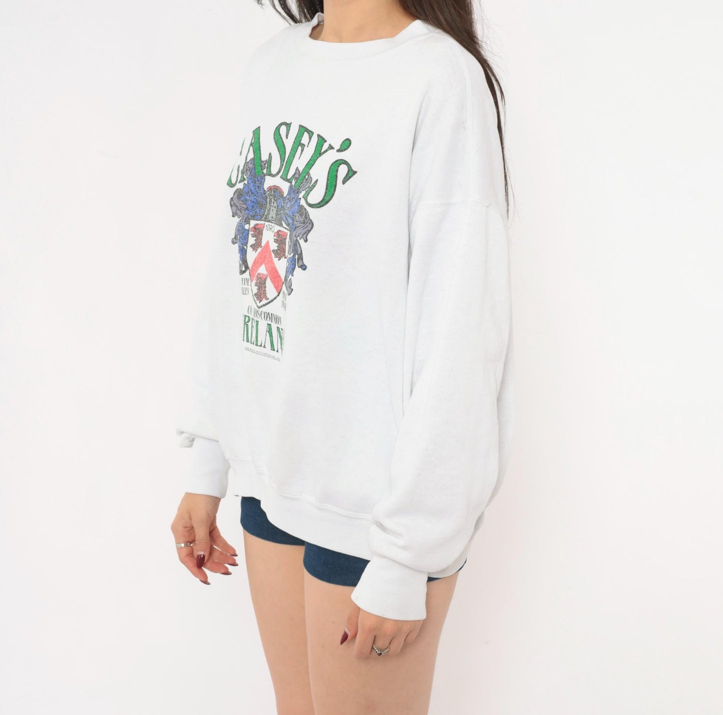 80s Healthknit Casey's Pub Ireland Crewneck Sweatshirt Green Crest Extra Large