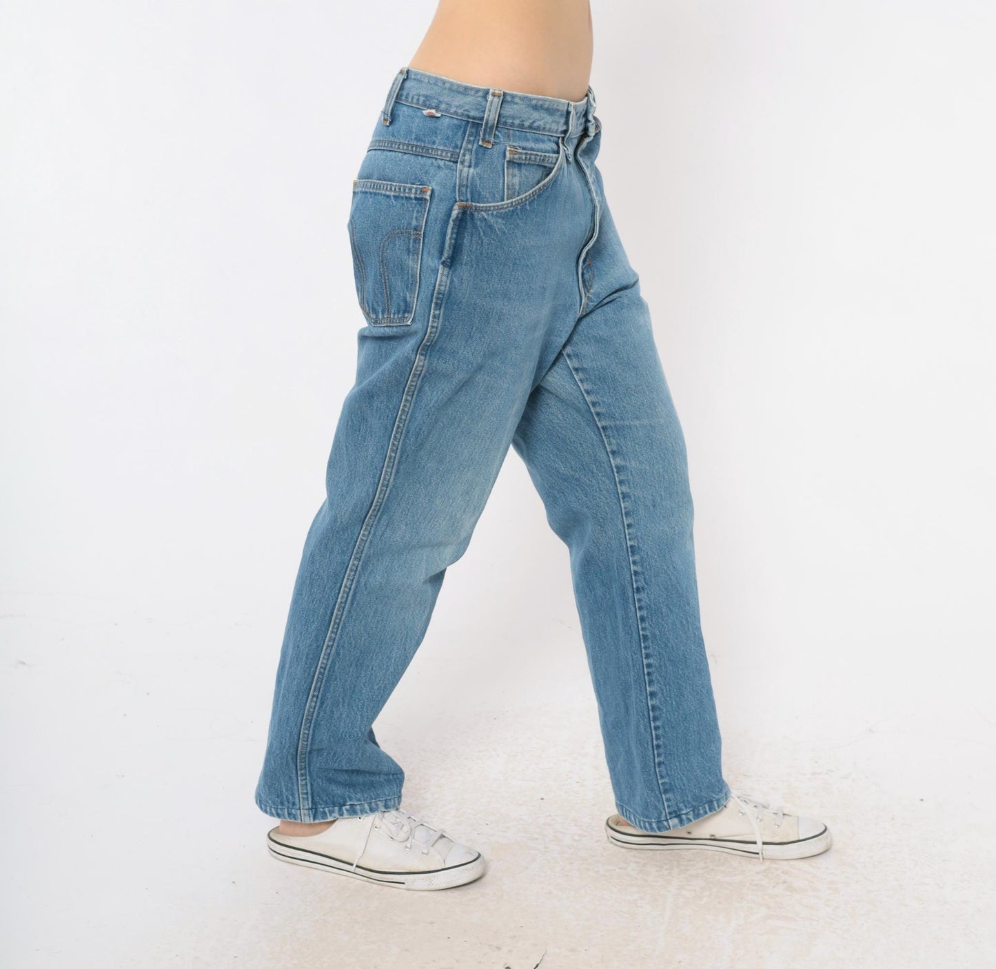 90s Dickies Light Stonewash Jeans High Rise Straight Leg Blue Cotton 34x31