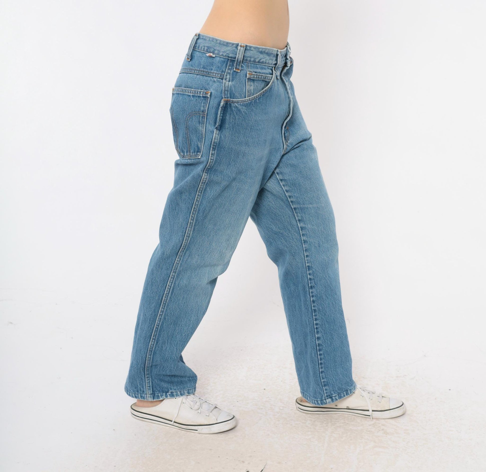 90s Dickies Light Stonewash Jeans High Rise Straight Leg Blue Cotton 34x31