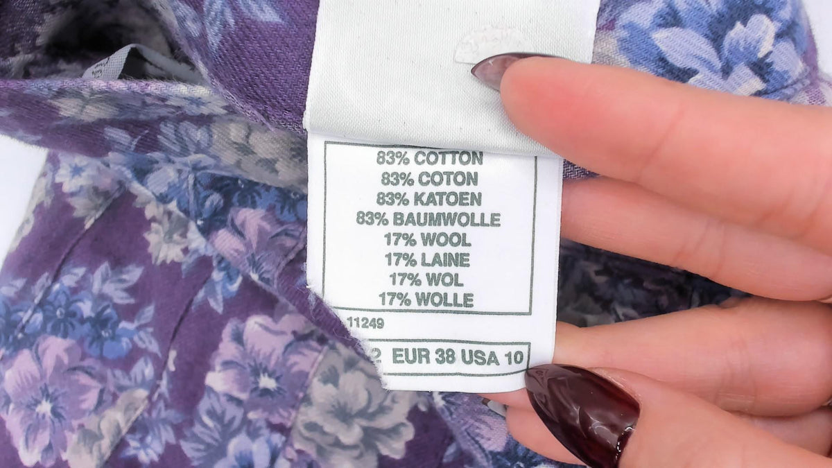 80s Laura Ashley Purple Floral Pleated Skirt High Waist Cotton Wool Small