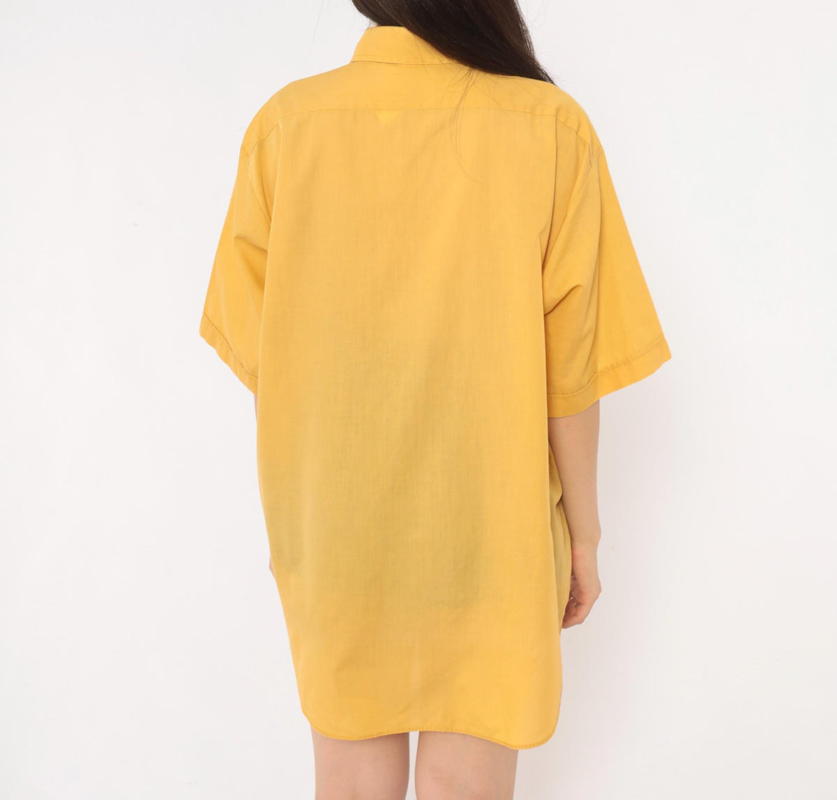 70s Arrow Belmont Club Mustard Yellow Button Up Shirt Extra Large XL
