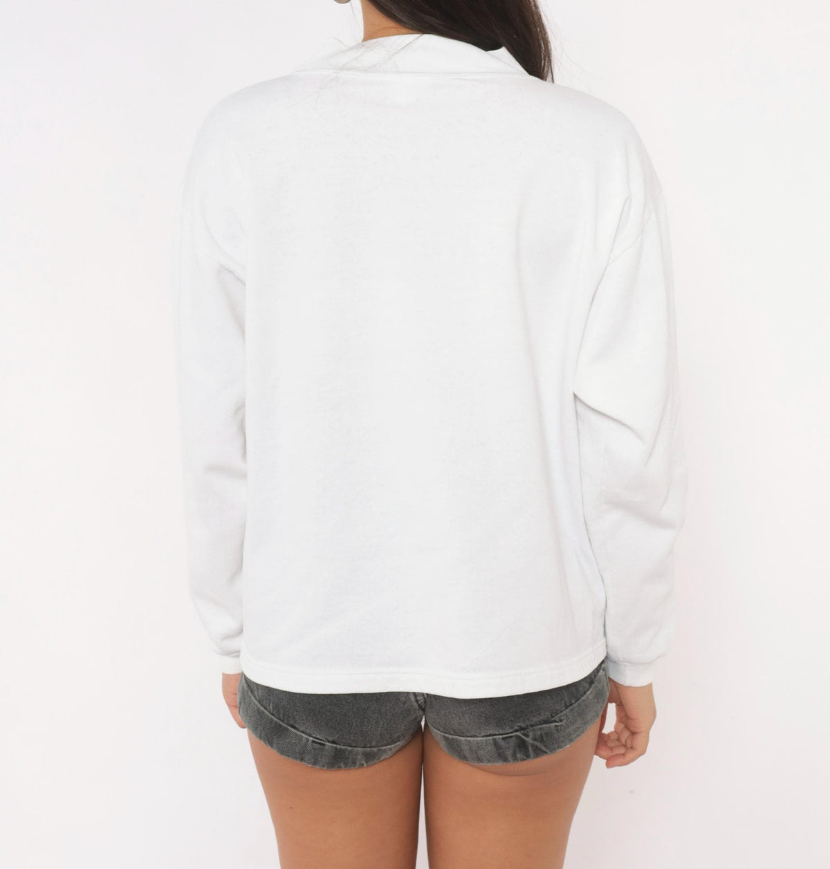 90s T-Best Leave Me Alone Sweatshirt White Pink Black Slogan Medium