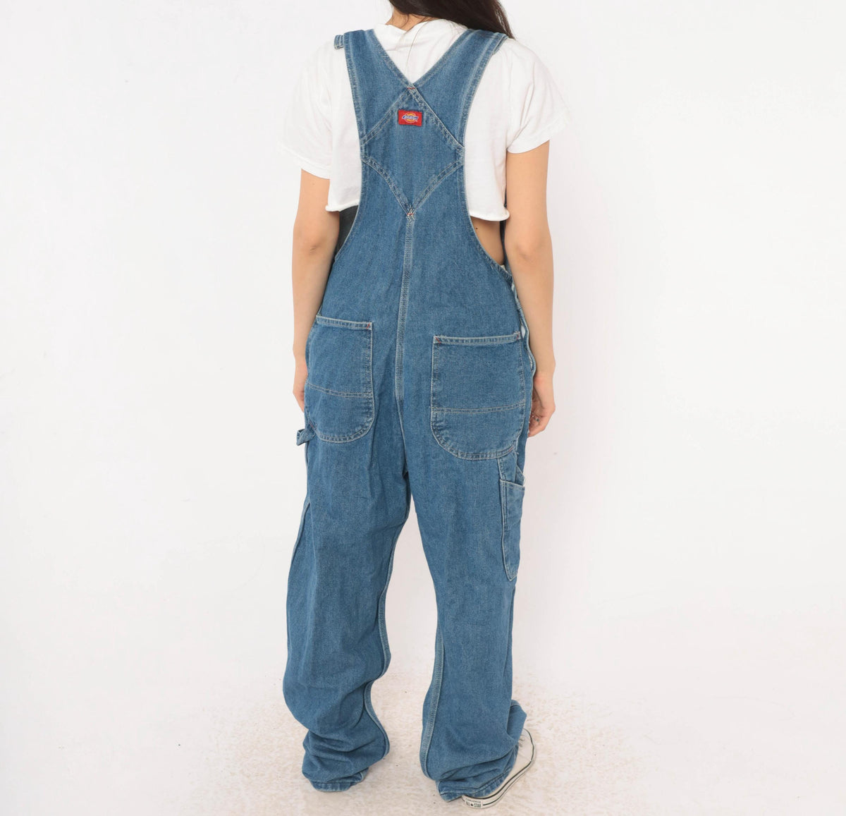 Y2K Dickies Denim Bib Overalls Blue Jean Medium Unisex Workwear