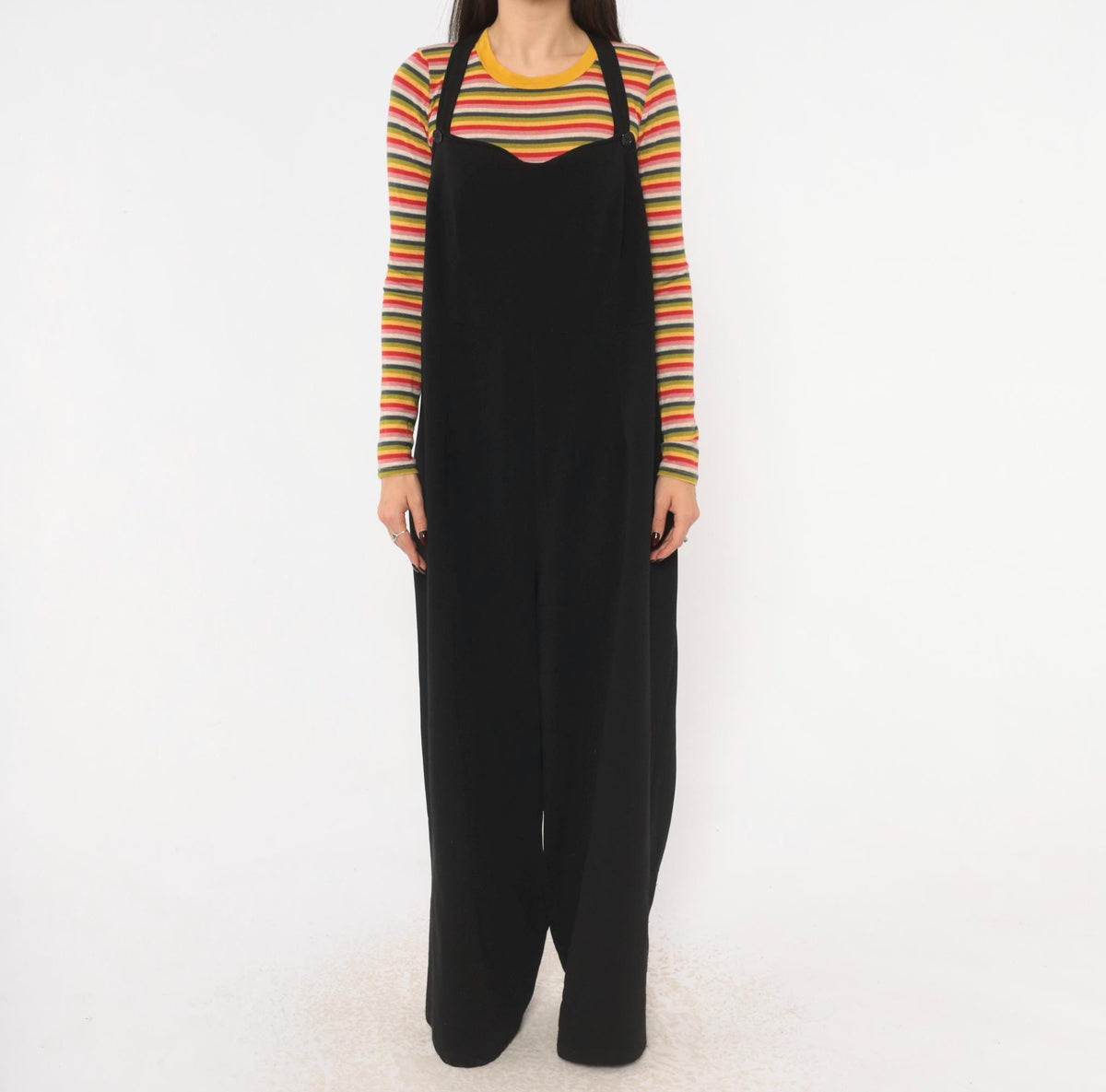 90s Visual FX Black Wide Leg Jumpsuit Plus Size XXL