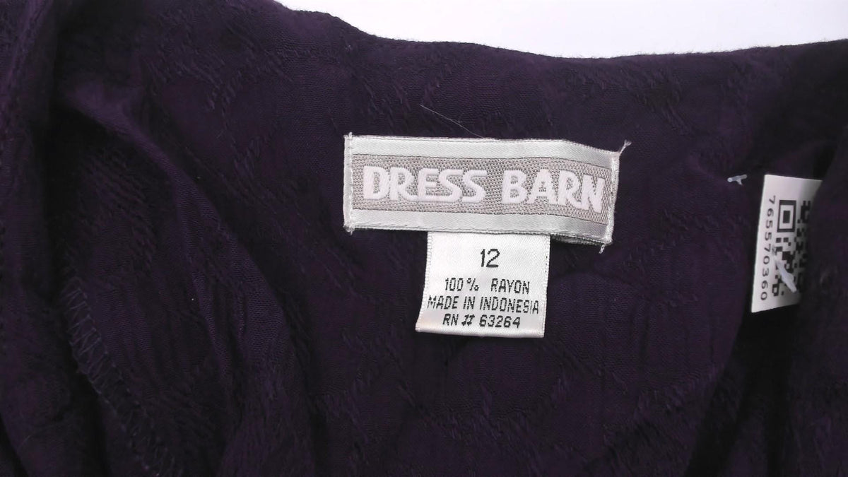 90s Dress Barn Purple Maxi Dress Button Front A-Line Short Sleeve Extra Large