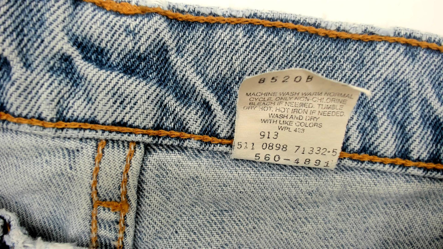 Levi's 560 High Waist Mom Jeans Blue Denim Straight Leg 32 Waist