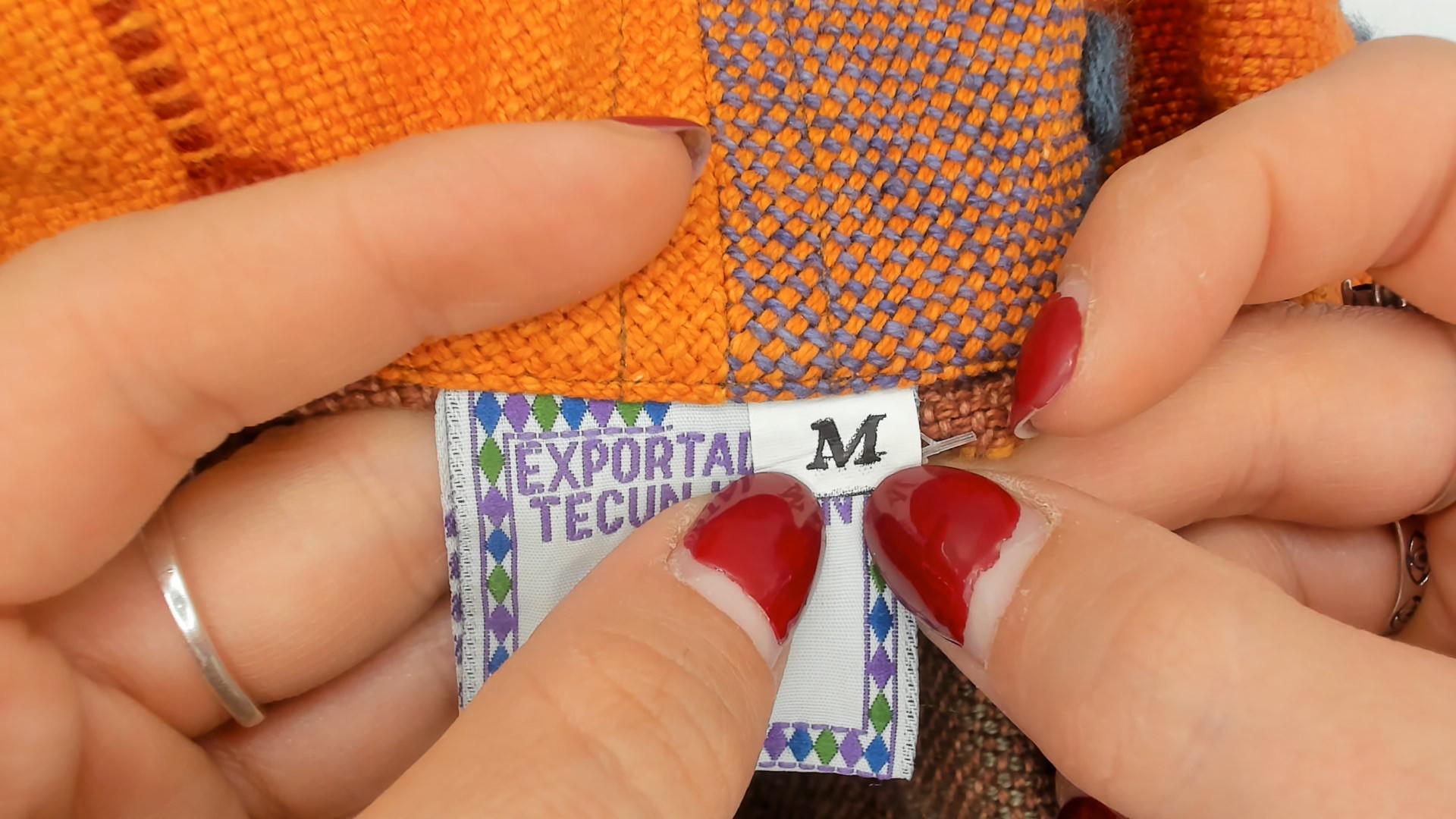 90s Patchwork Cotton Jacket Multicolor Block Button Front Medium M