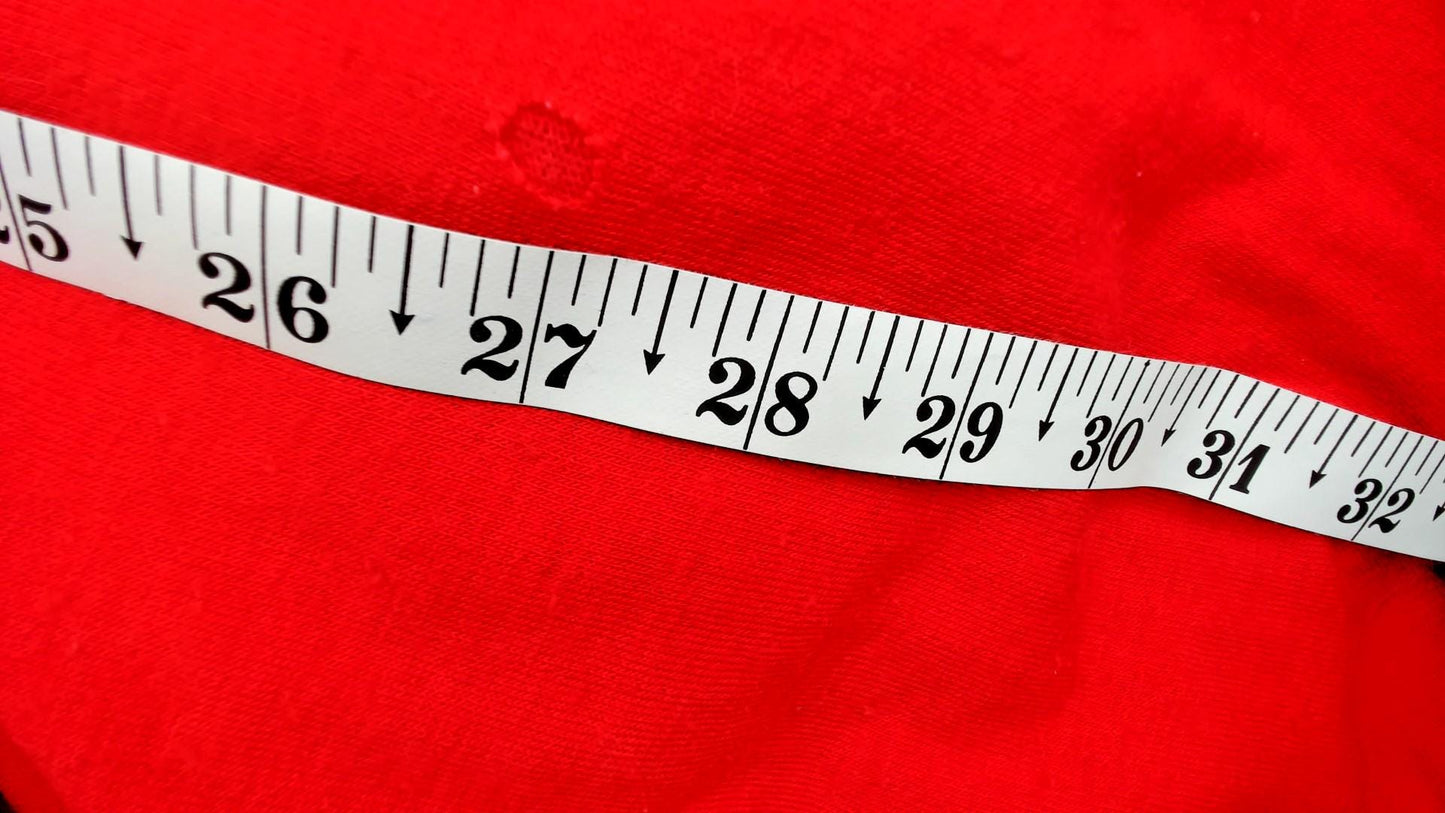 80s LL Bean Red Henley Shirt Cotton Blend Long Sleeve Medium
