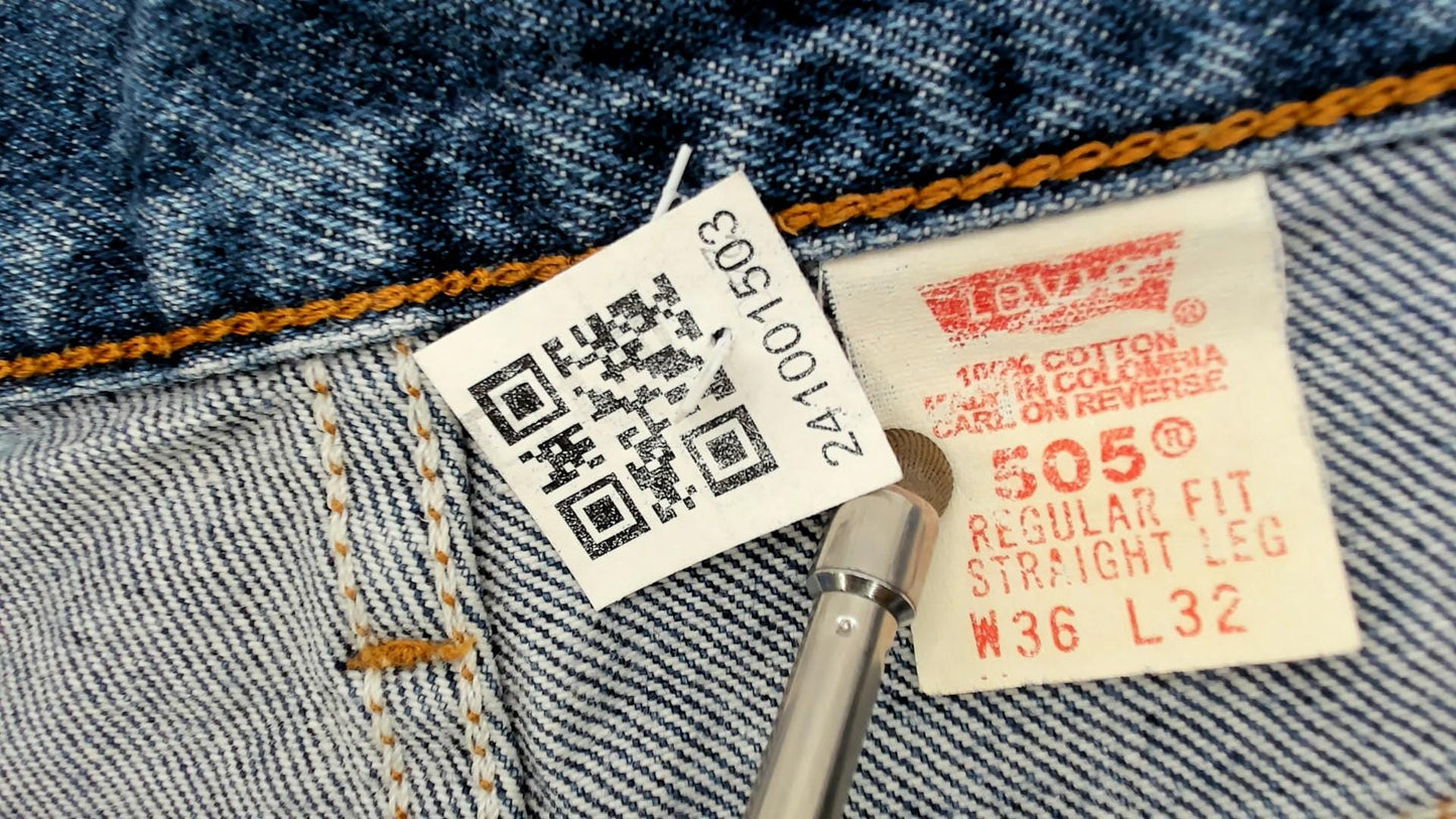 90s Levi's Wide Leg Cropped Jeans High Waisted Stone Wash Blue Denim Medium