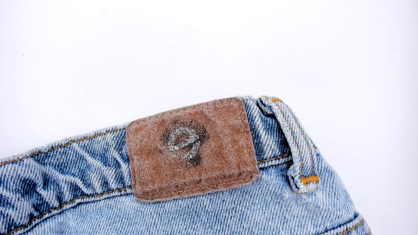 90s Ellemenno Light Wash High-Waisted Straight Leg Jeans Medium