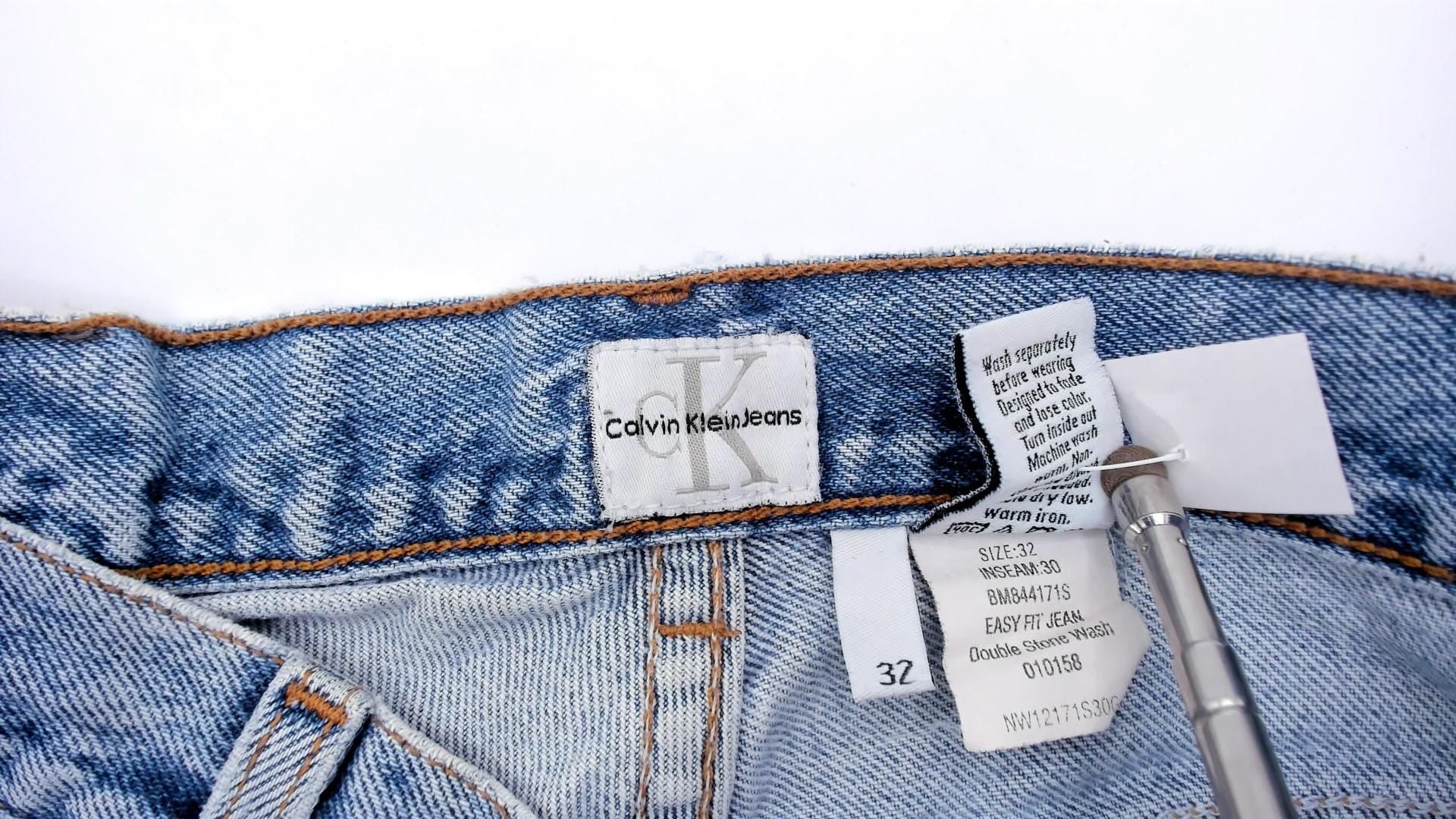 Calvin Klein Y2K Light Wash Straight Leg Denim Jeans 32x30